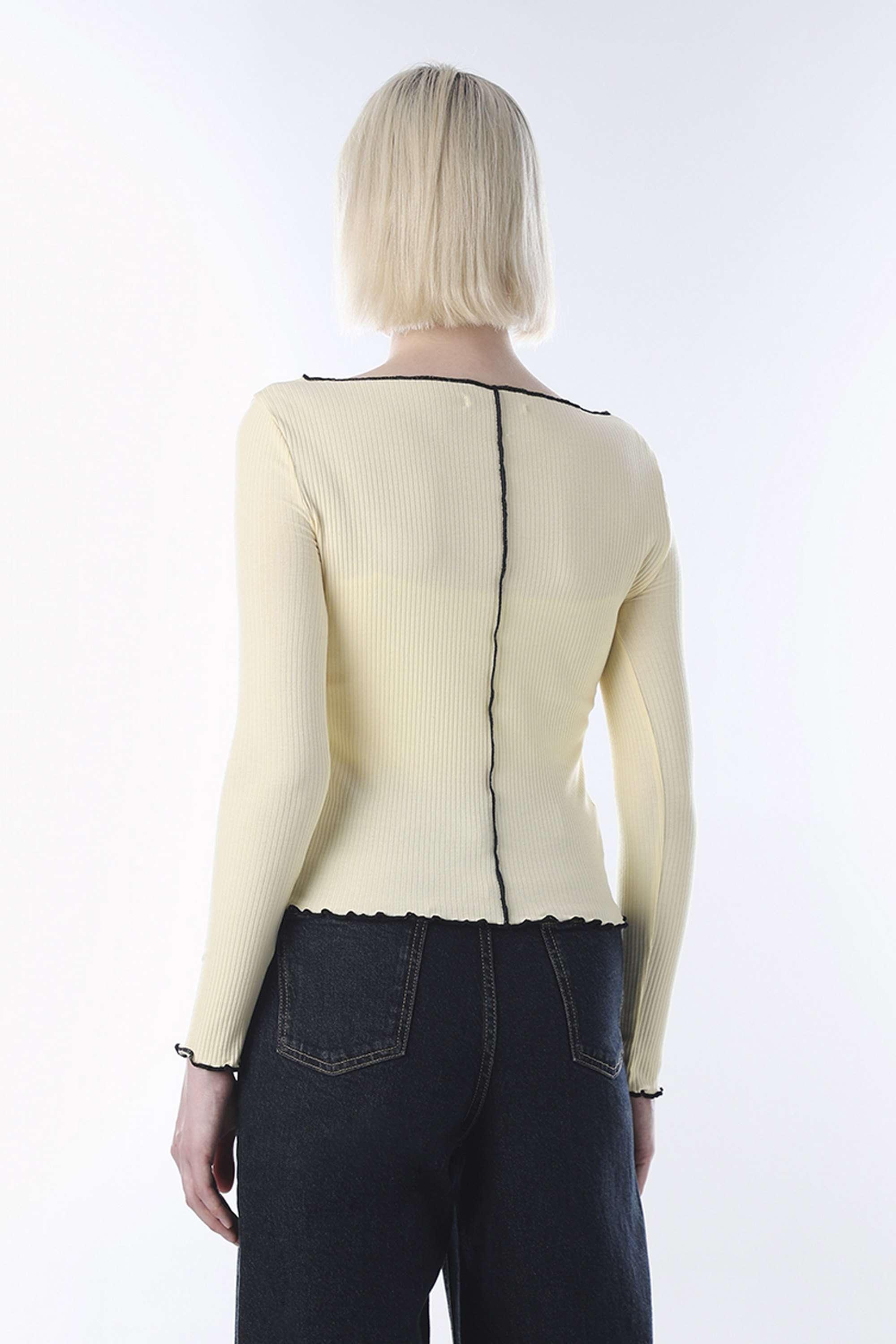Solid-Boat-Neck-Polyester-Women-Casual-Wear-Top