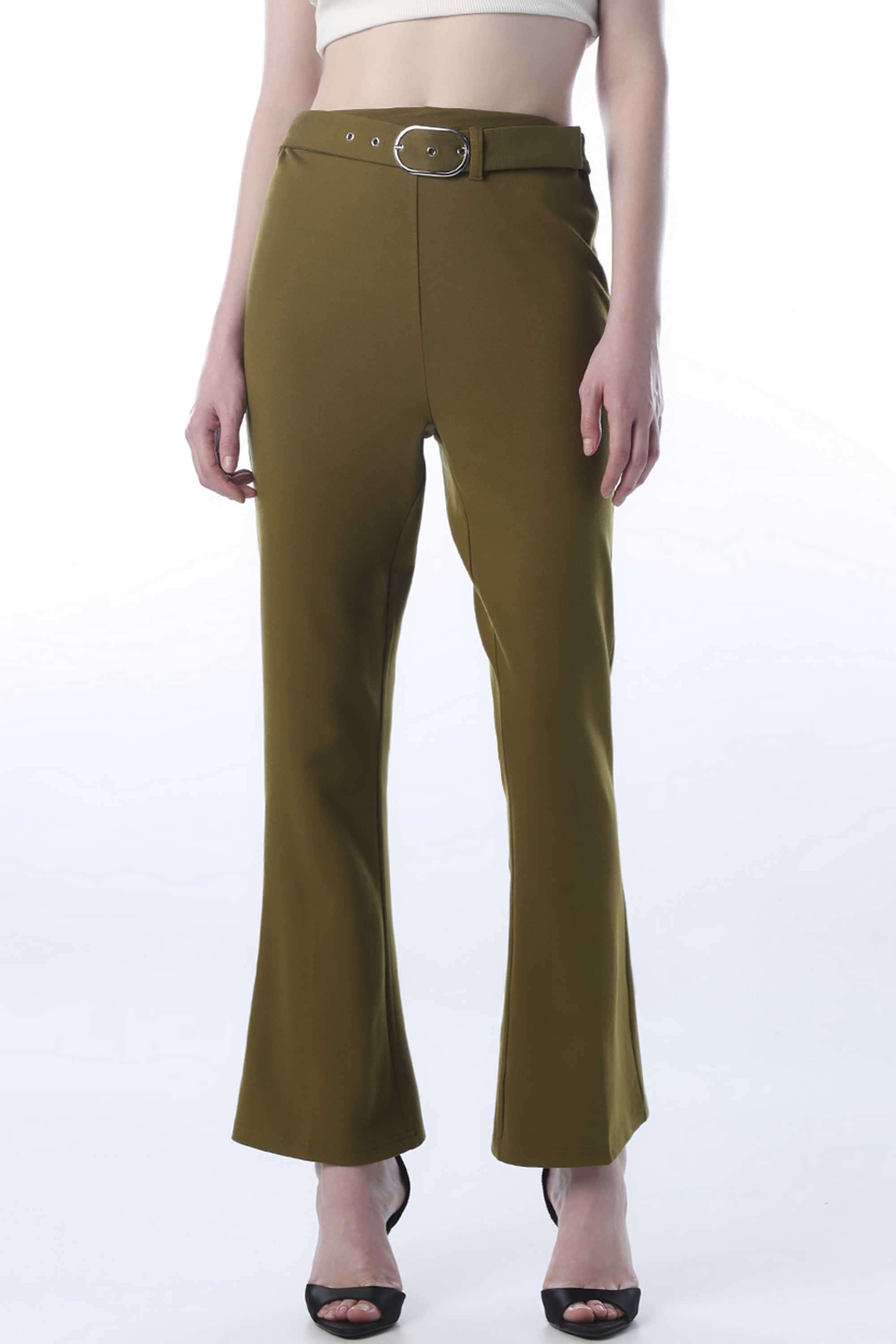 Solid-Regular-Fit-Polyester-Women-s-Casual-Wear-Pants