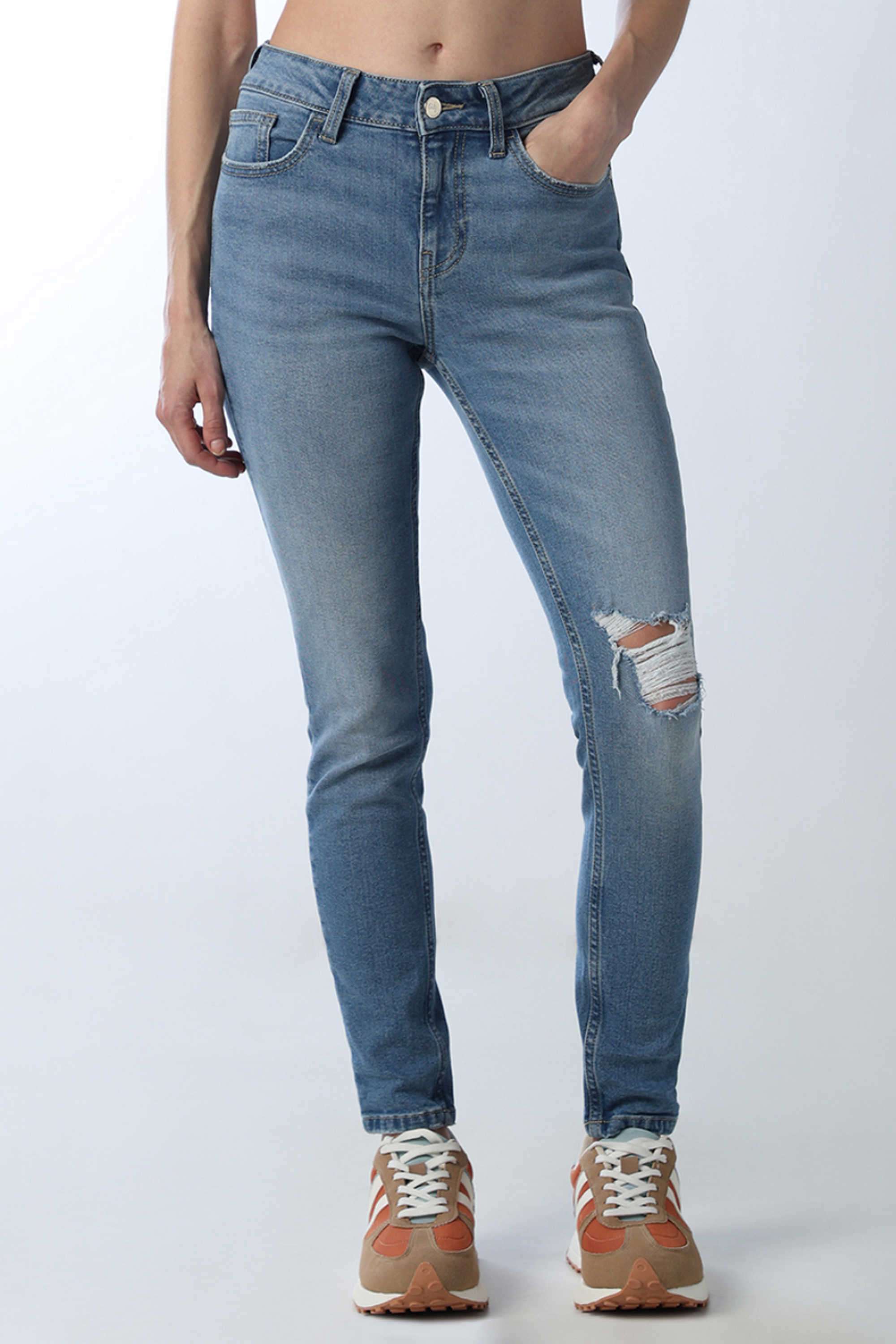 only High Rise Cotton Skinny Fit Women's Jeans-picture-14