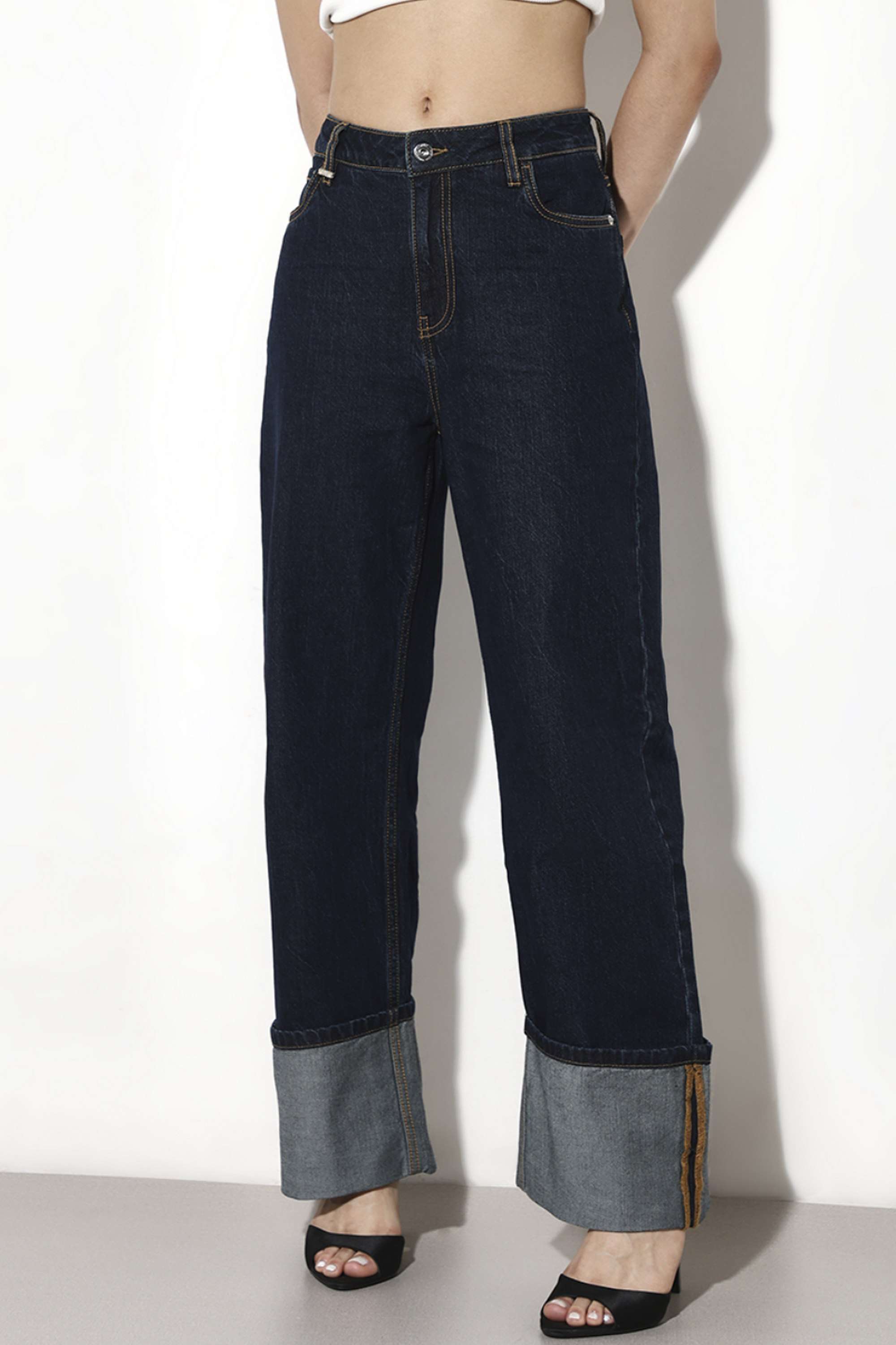 Solid-Straight-Fit-Cotton-Women-Casual-Wear-Light-Wash-Jeans