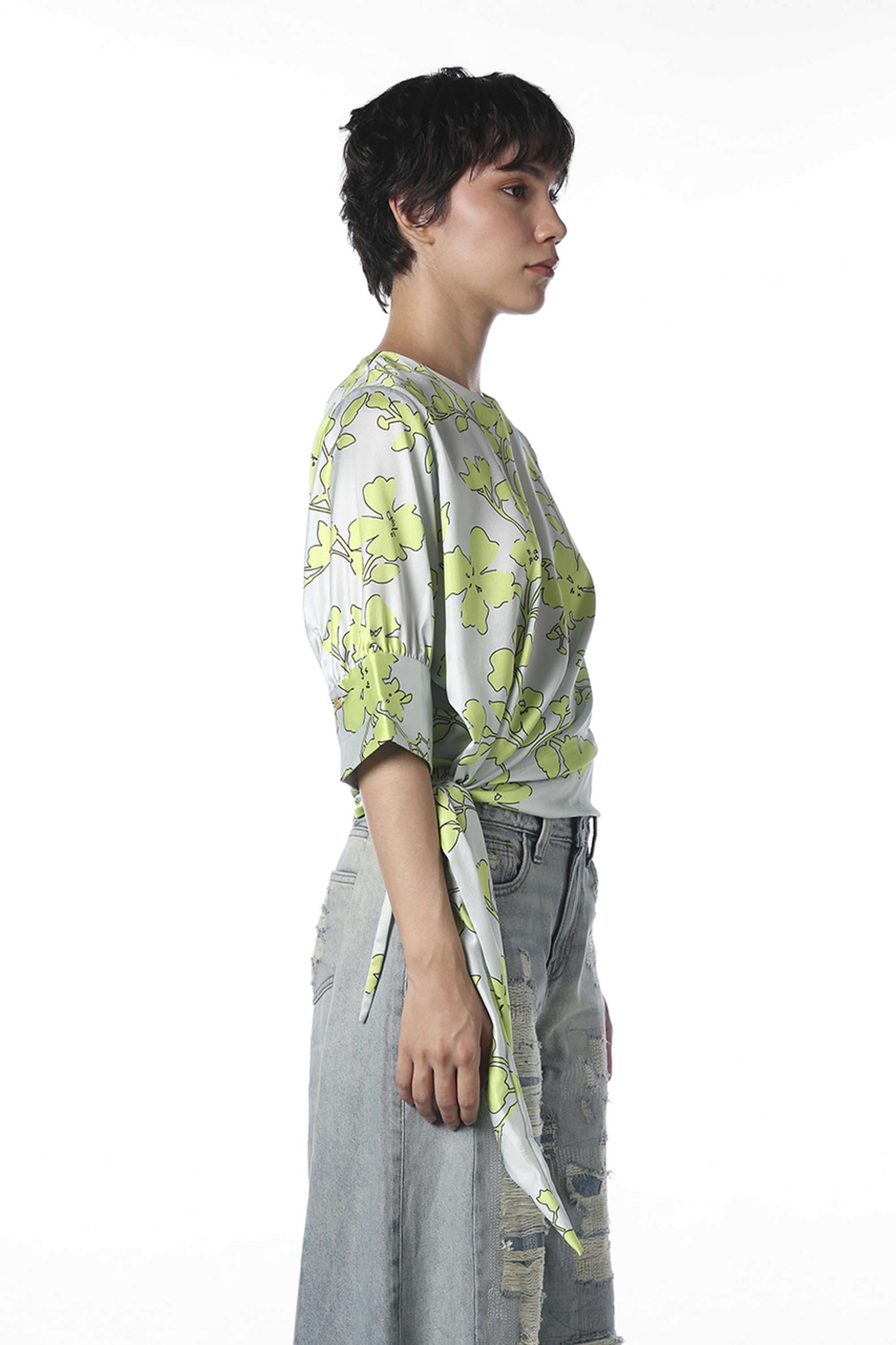 Floral-Polyester-Round-Neck-Women-s-Top