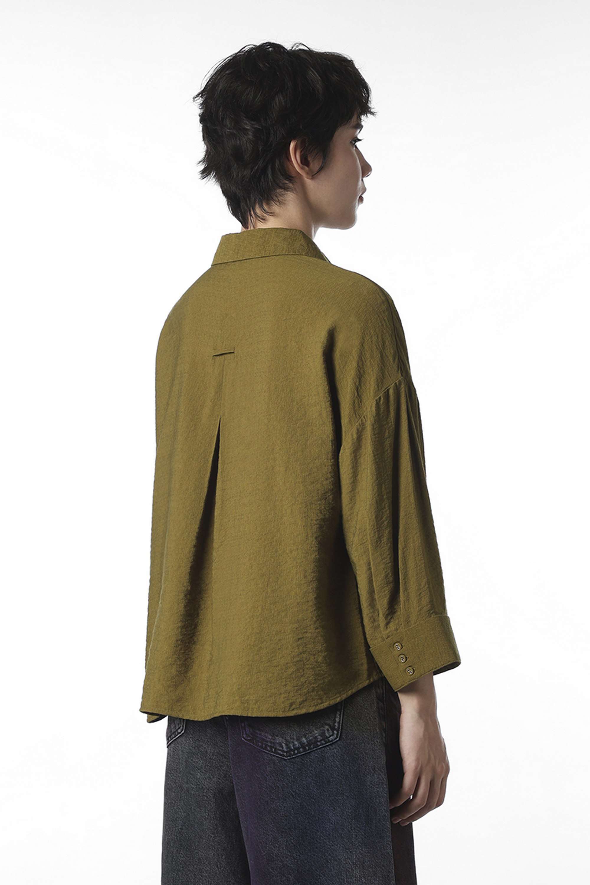 Solid-Collared-Viscose-Women-Casual-Wear-Shirt