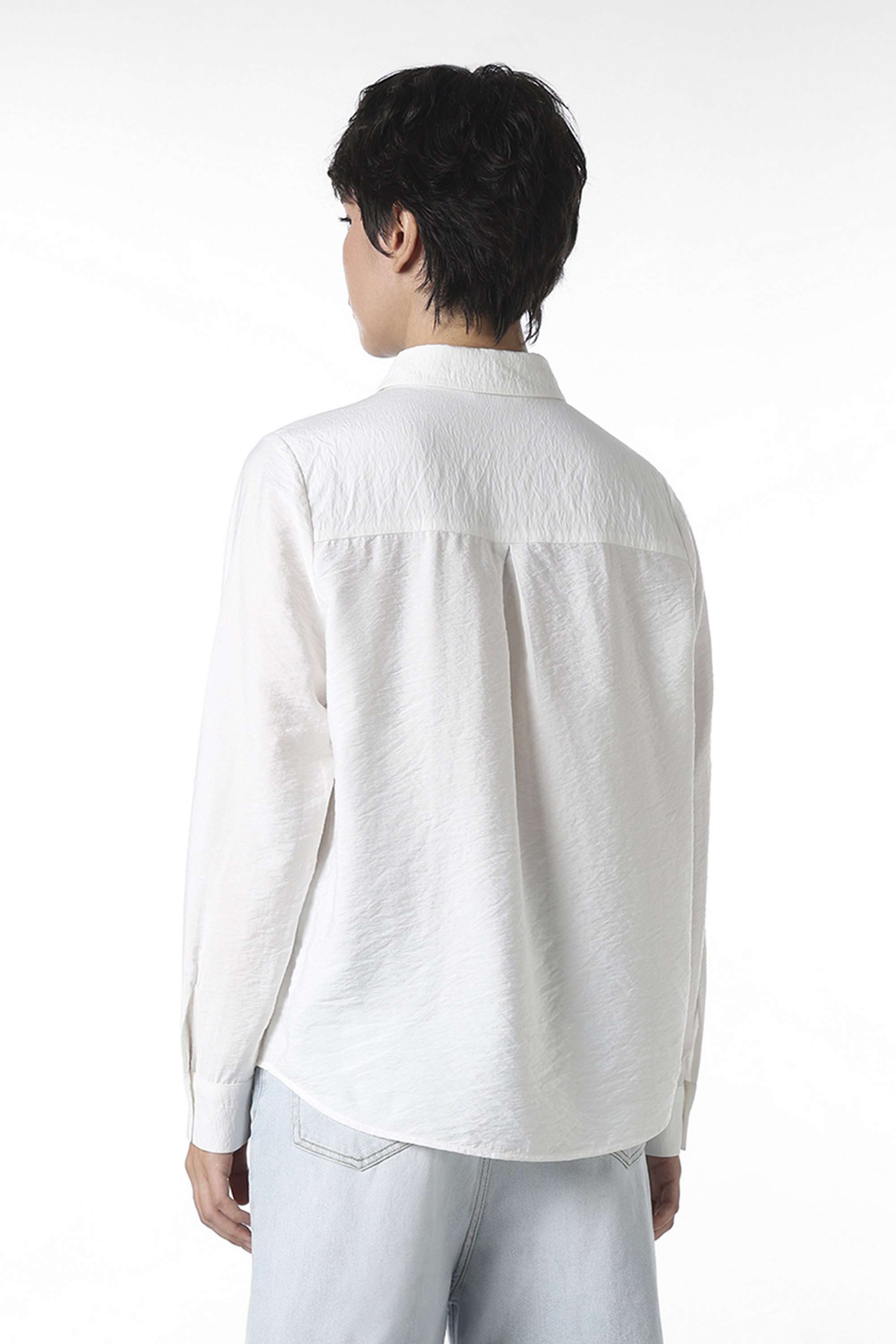 Embroidered-Collared-Viscose-Women-Casual-Wear-Shirt