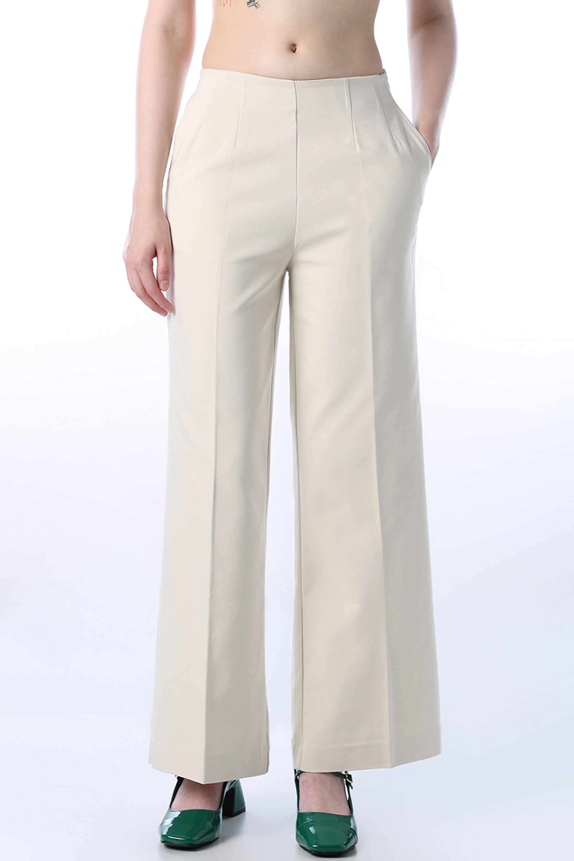 Solid-Polyester-Women-s-Casual-Wear-Pants