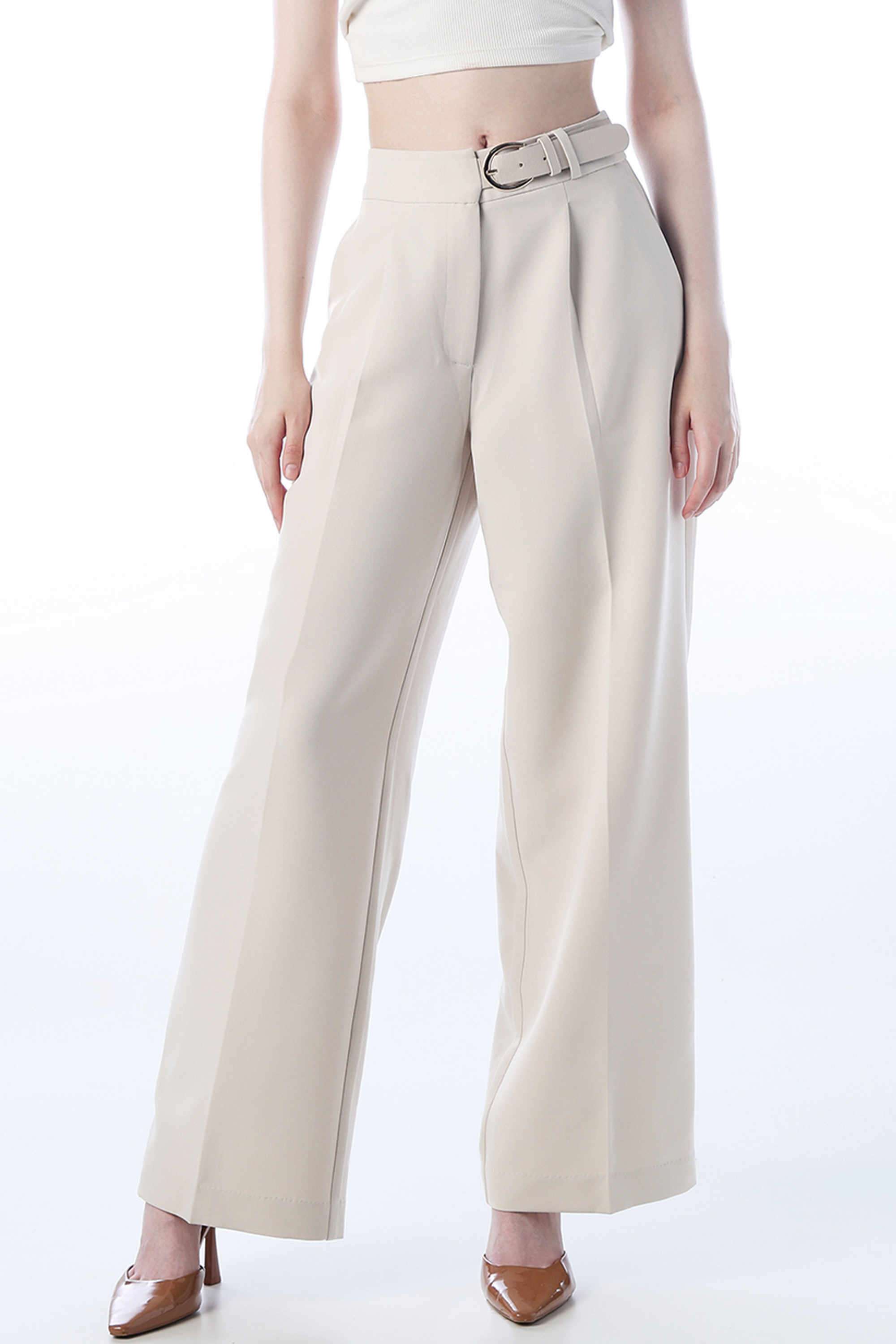 Solid-Polyester-Women-s-Casual-Wear-Pants