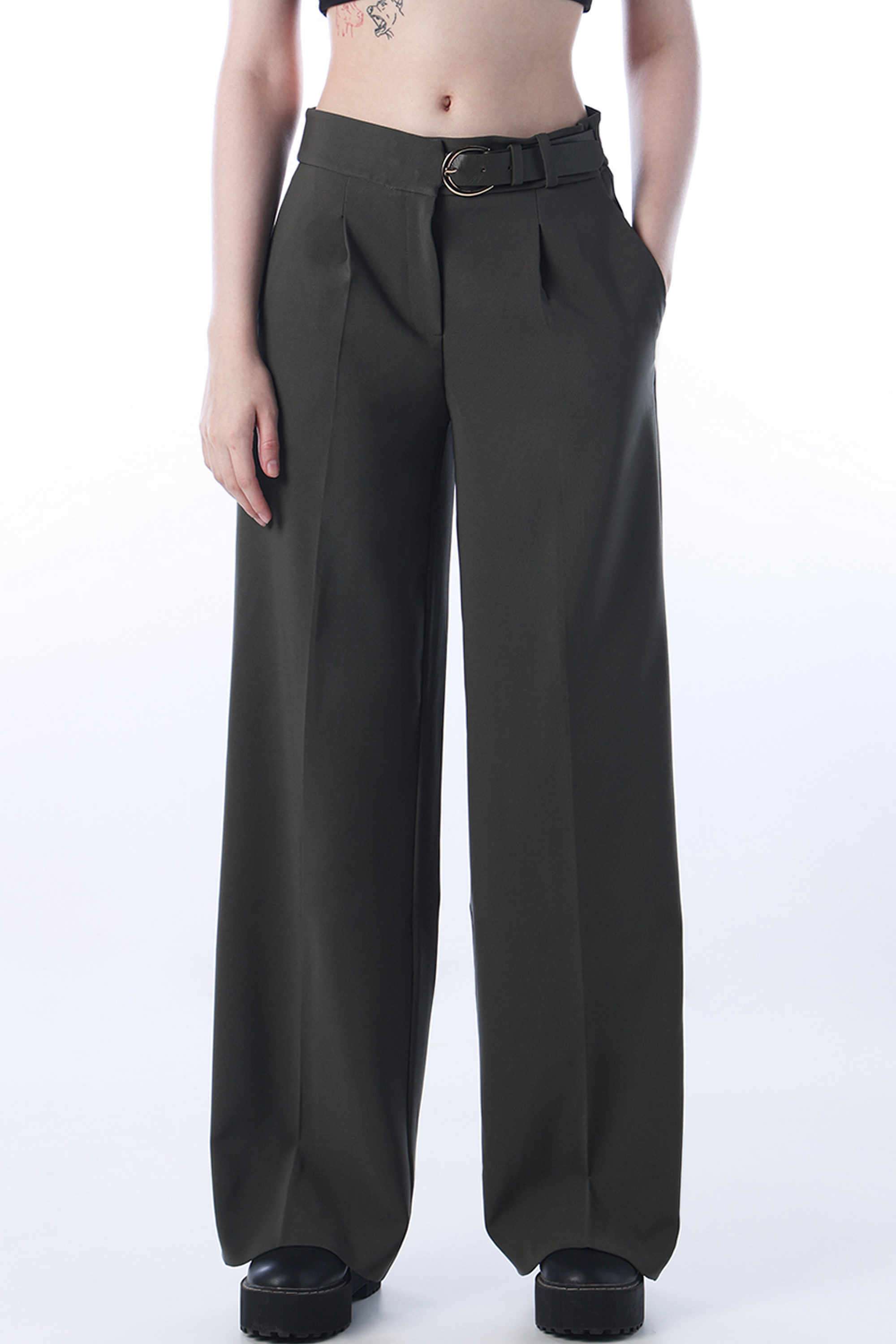 Solid-Polyester-Women-s-Casual-Wear-Pants