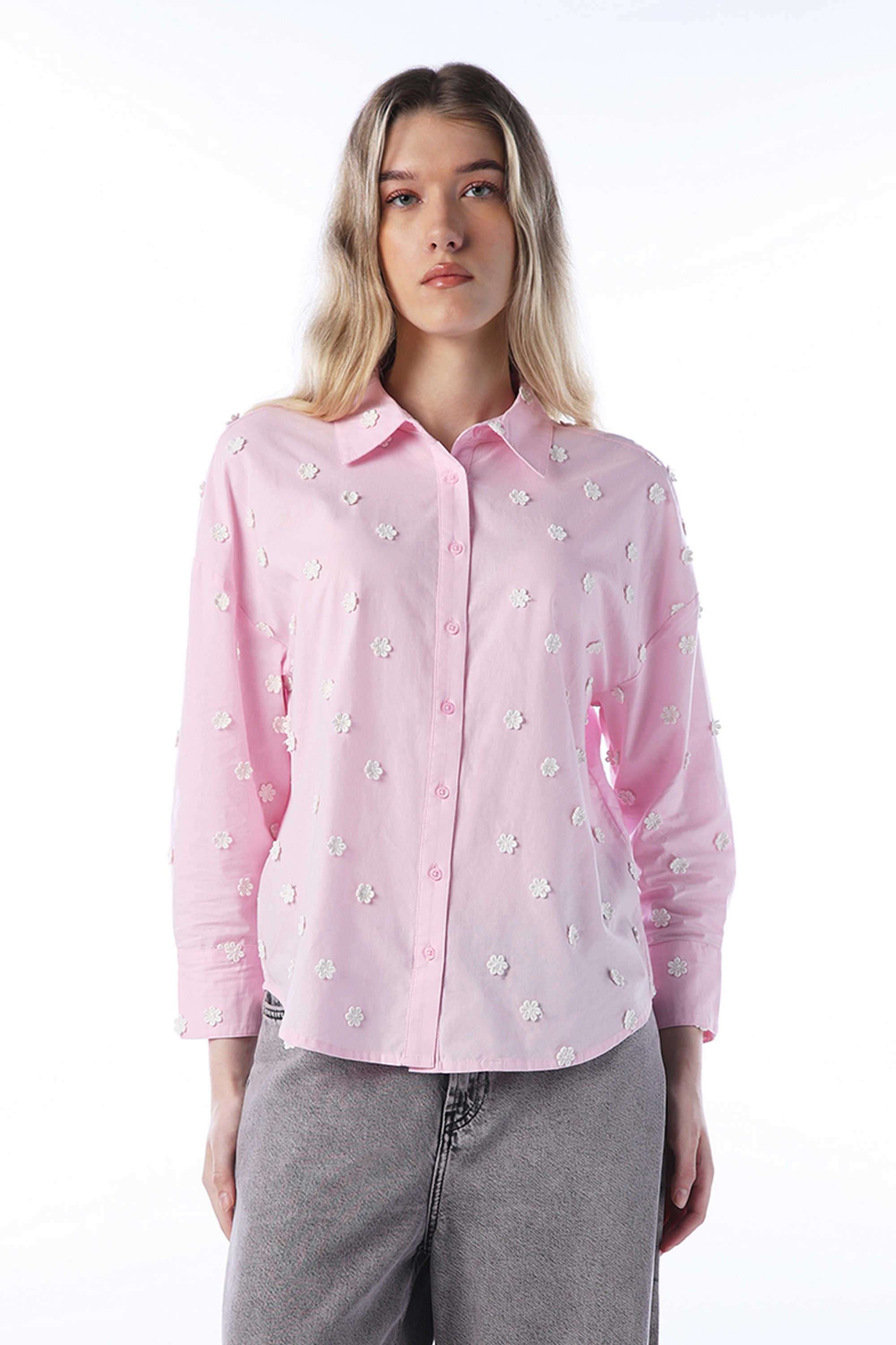 Floral-Cotton-Collared-Women-s-Shirt