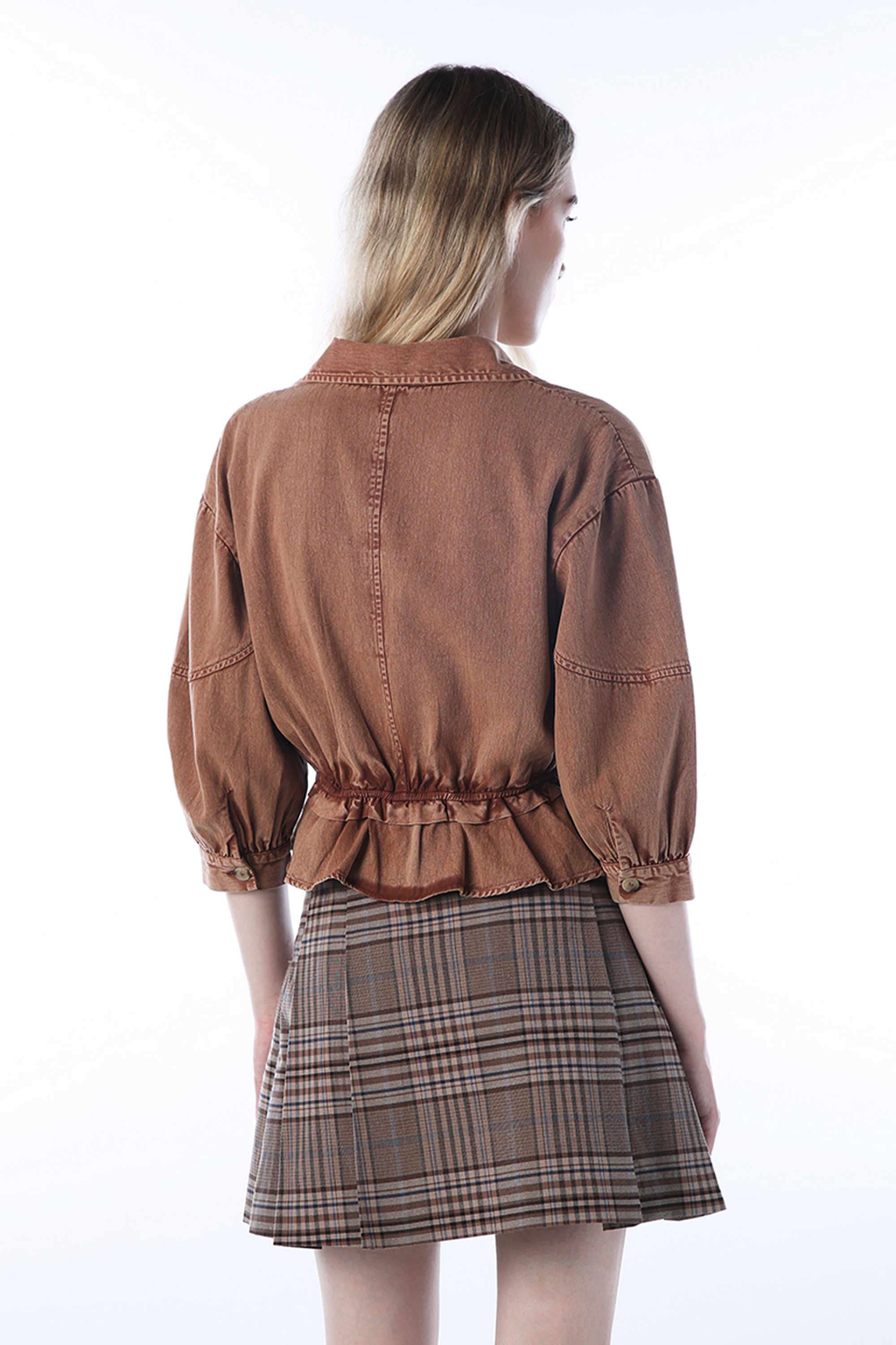 Solid-Collared-Cotton-Women-s-Casual-Wear-Shirt