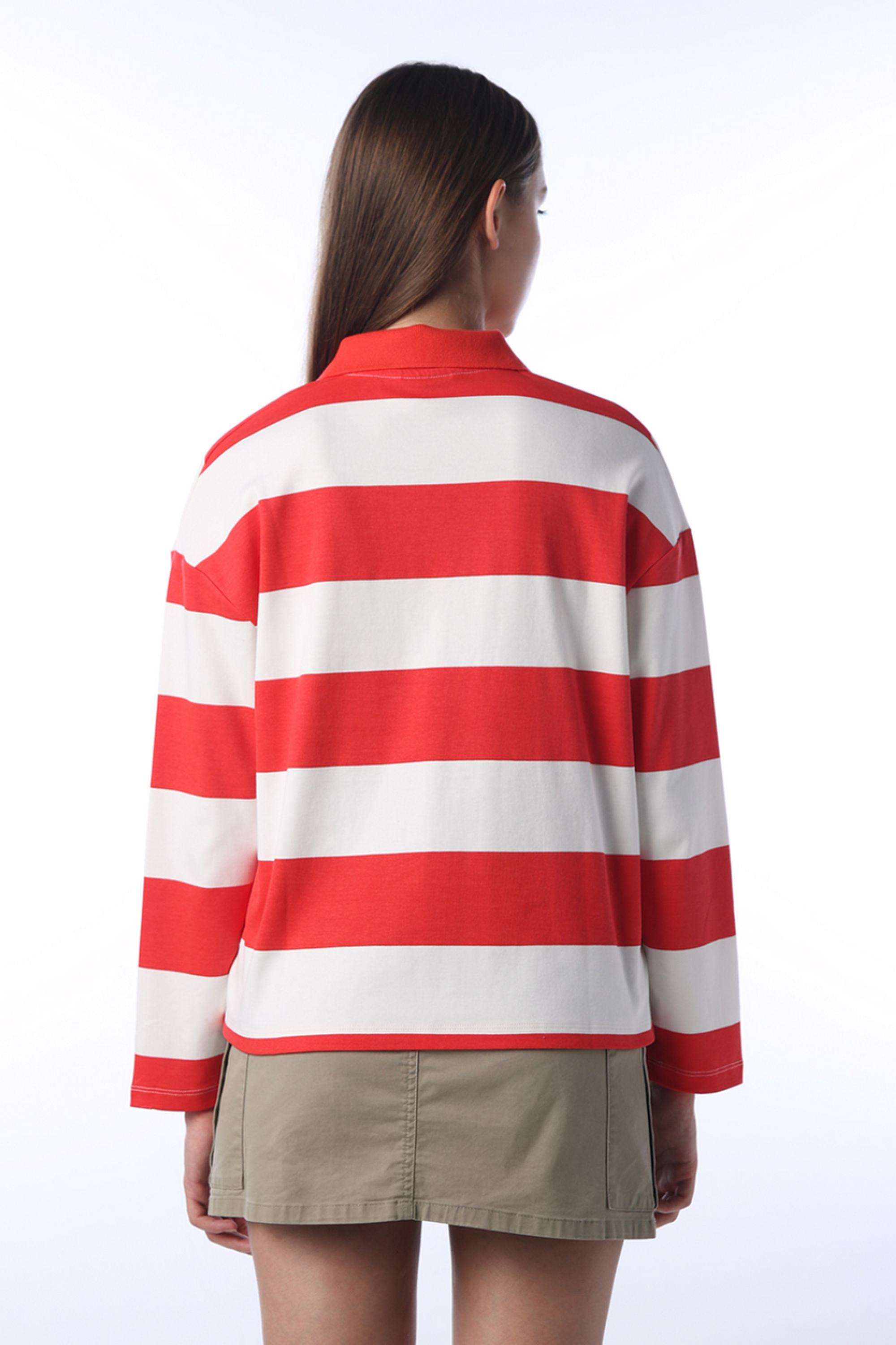 Stripes-Cotton-Collared-Women-s-T-Shirt