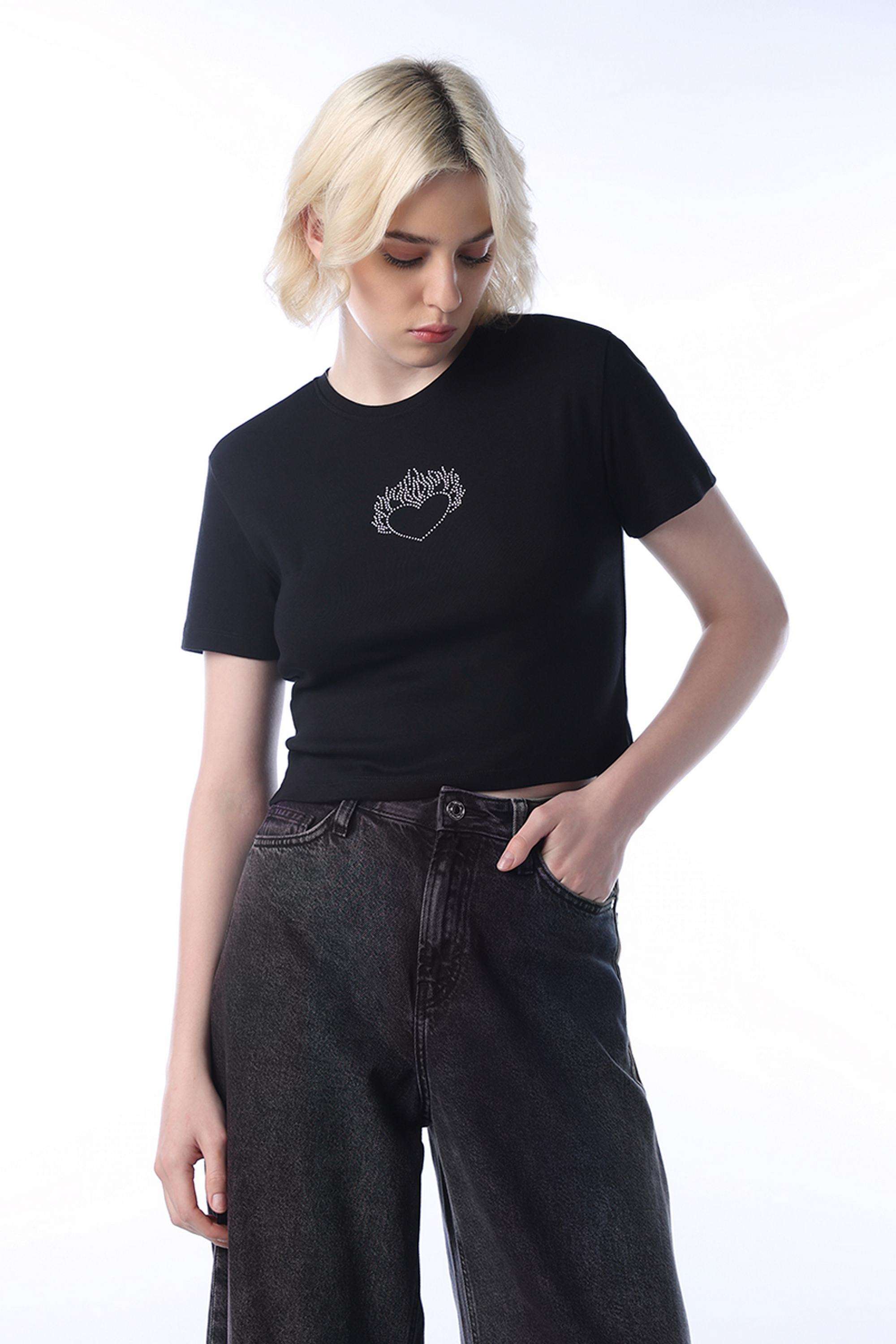 Embellished-Cotton-Round-Neck-Women-s-T-Shirt