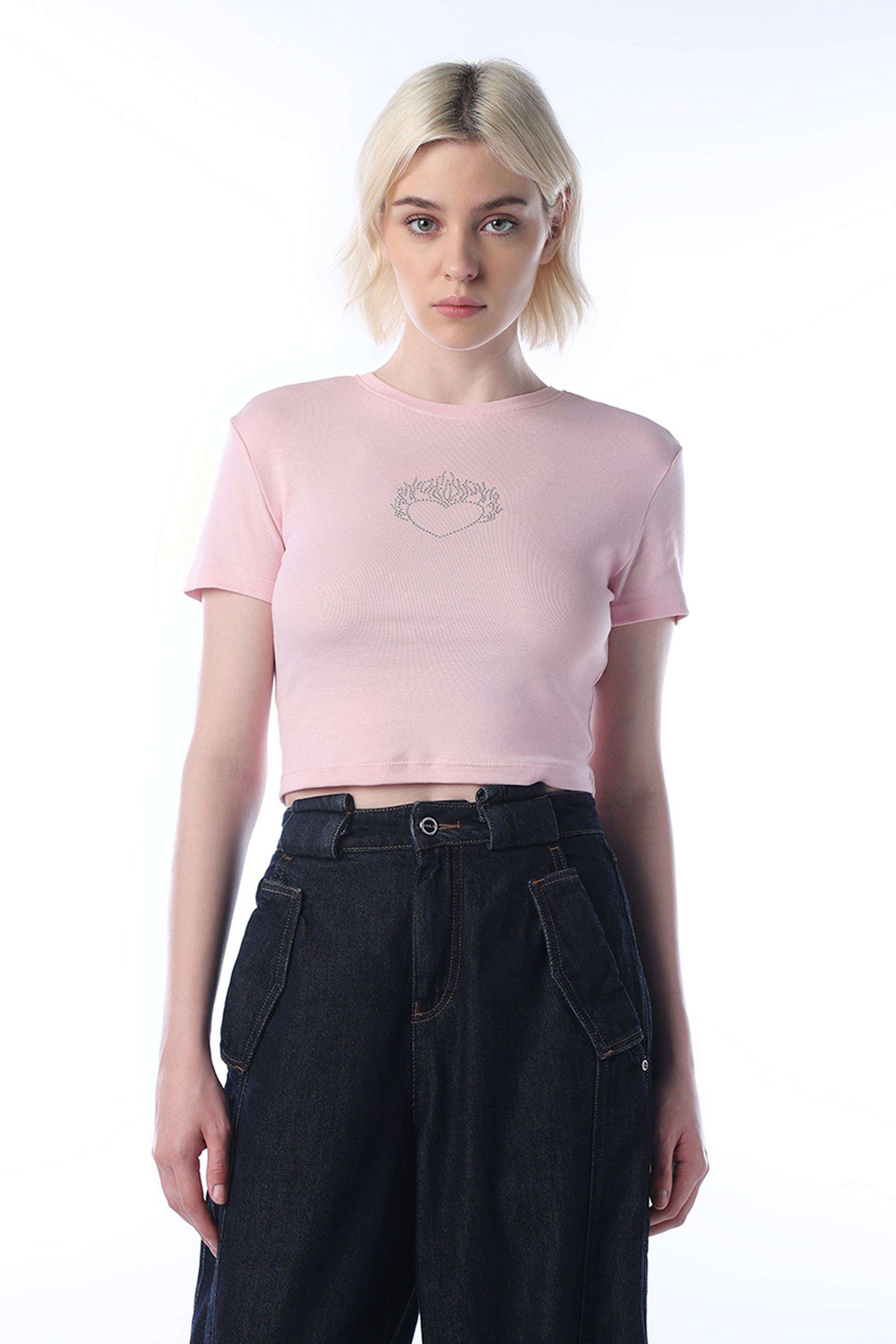 Embellished-Cotton-Round-Neck-Women-s-T-Shirt
