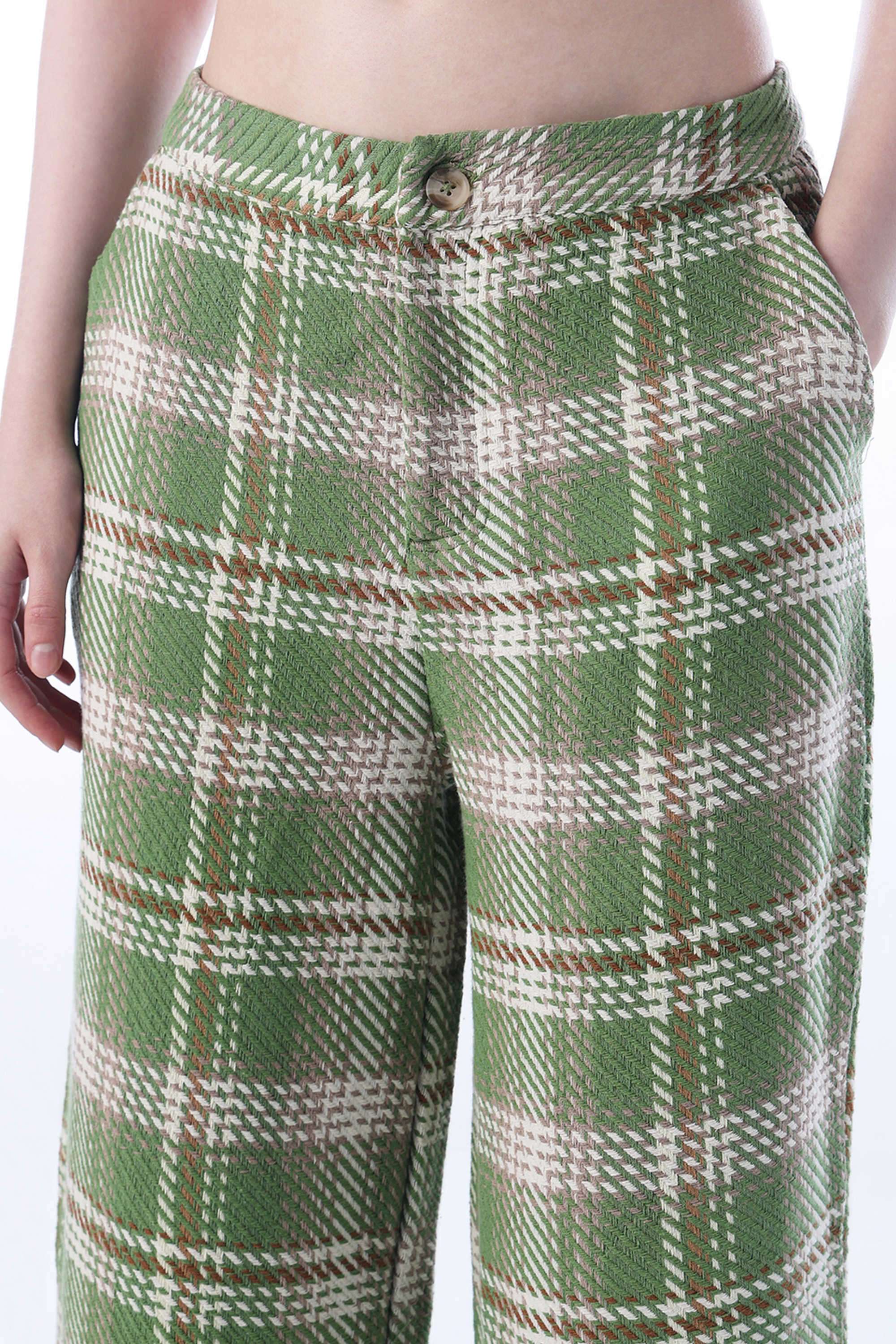 Checks-Regular-Fit-Cotton-Women-s-Casual-Wear-Pants