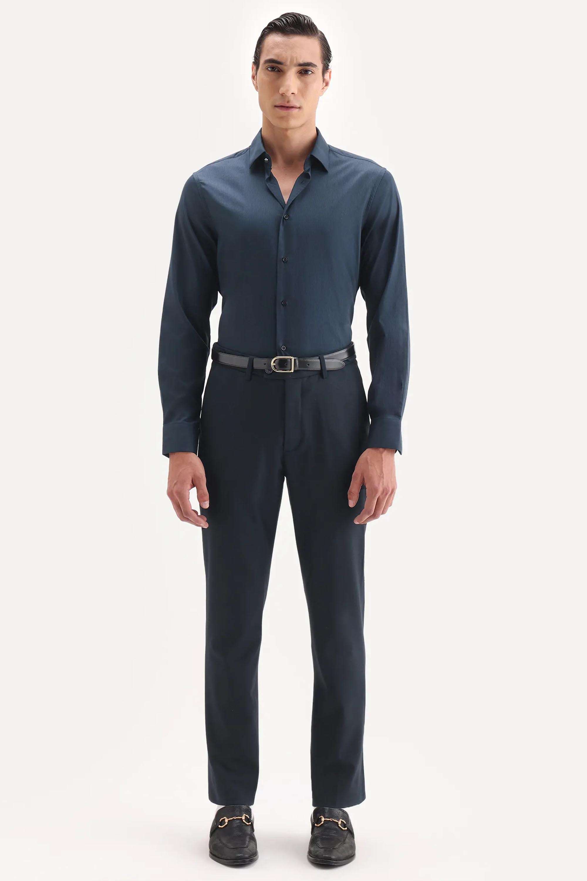 Solid-Cotton-Regular-Fit-Men-s-Casual-Shirt