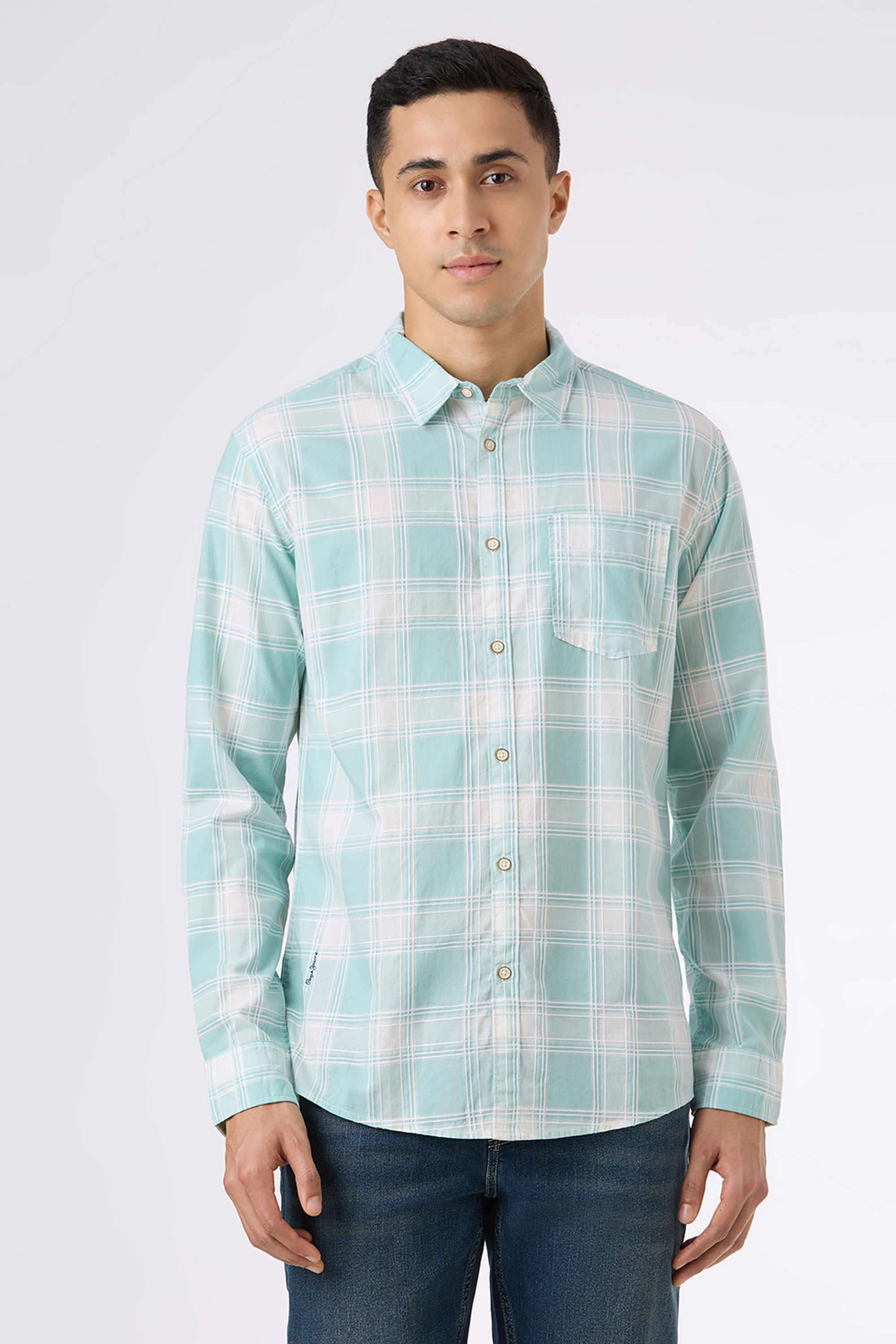 Checks-Cotton-Regular-Fit-Men-Casual-Shirt