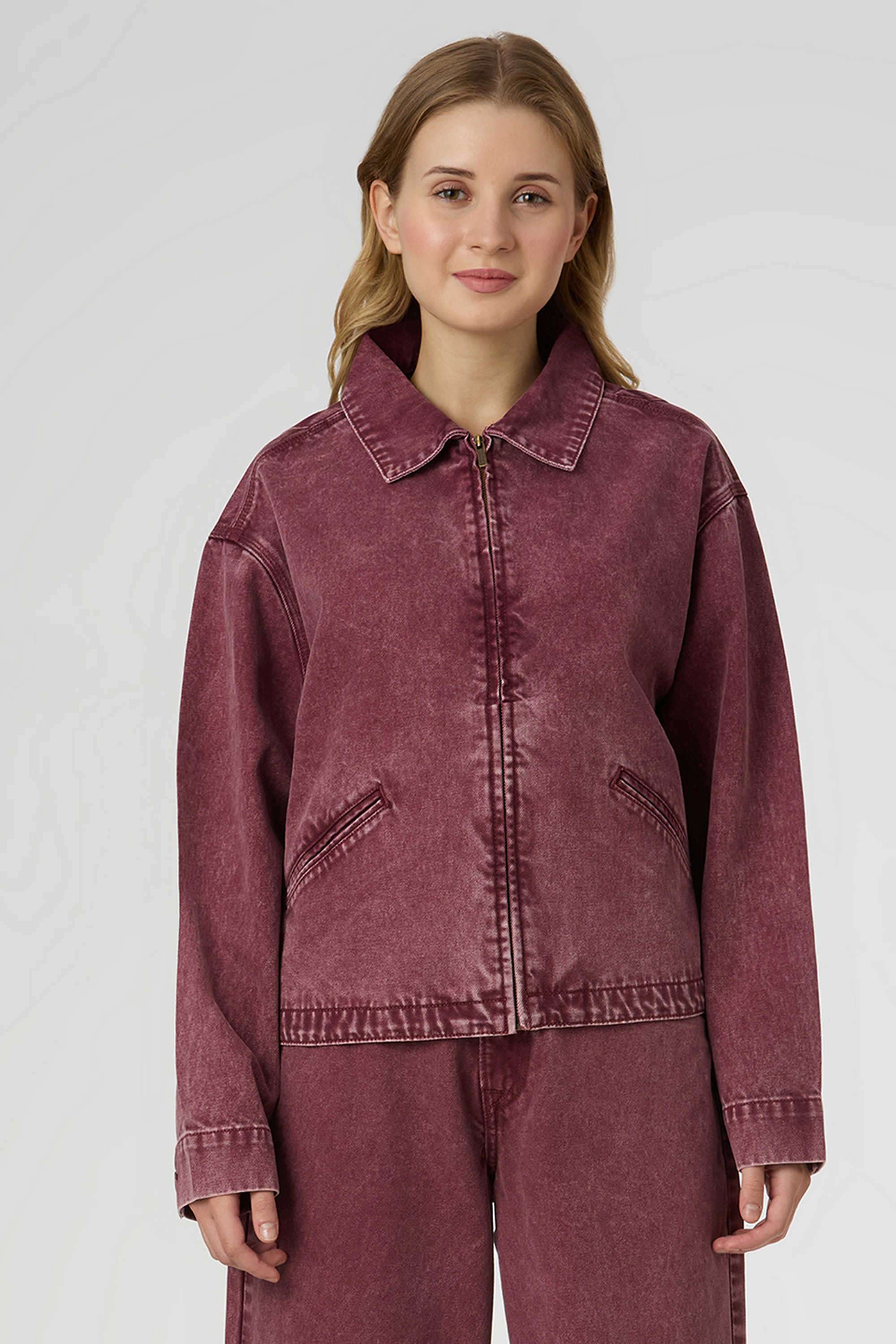 Solid-Blended-Fabric-Women-s-Casual-Wear-Jacket