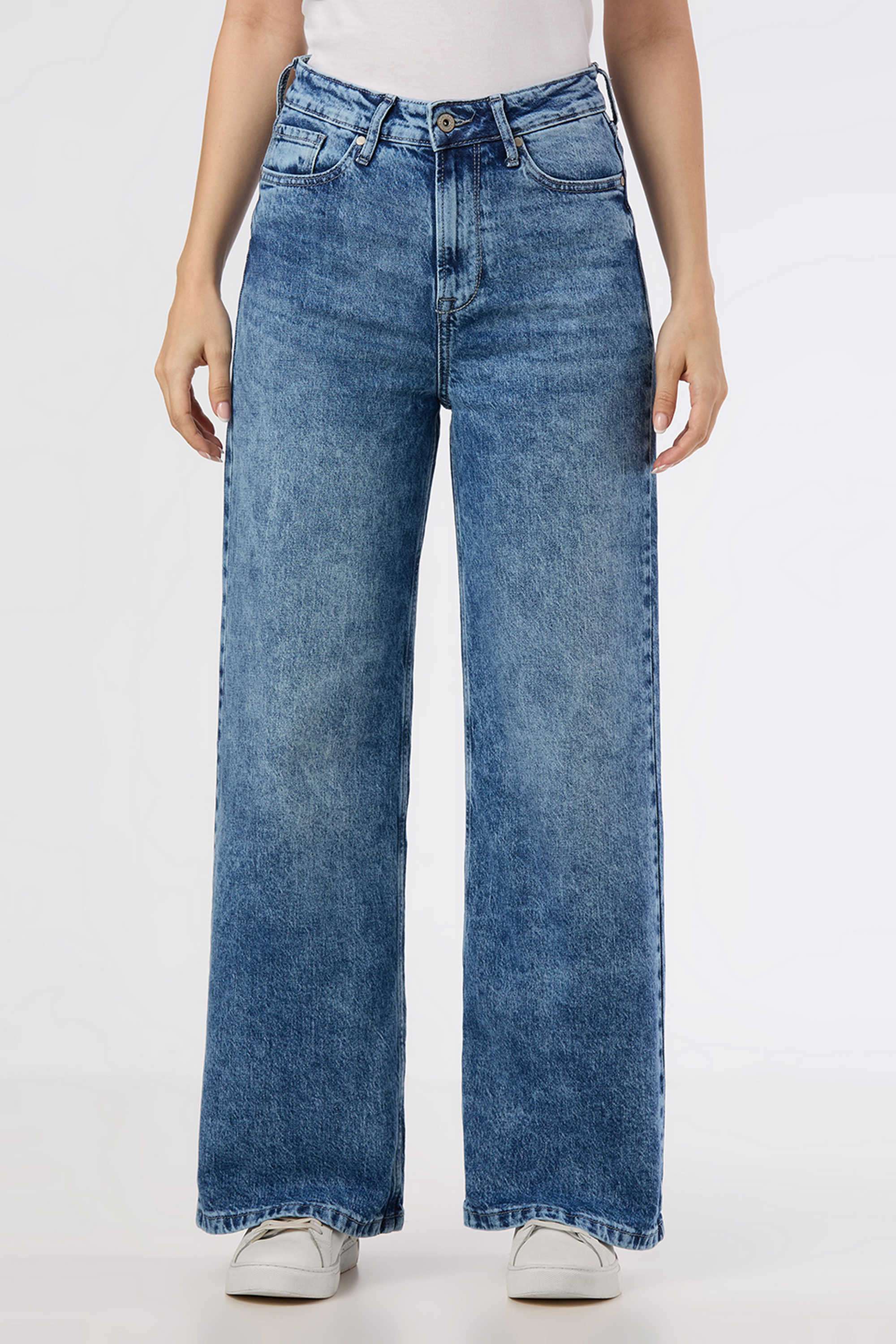 High-Rise-Blended-Fabric-Relaxed-Fit-Women-s-Jeans