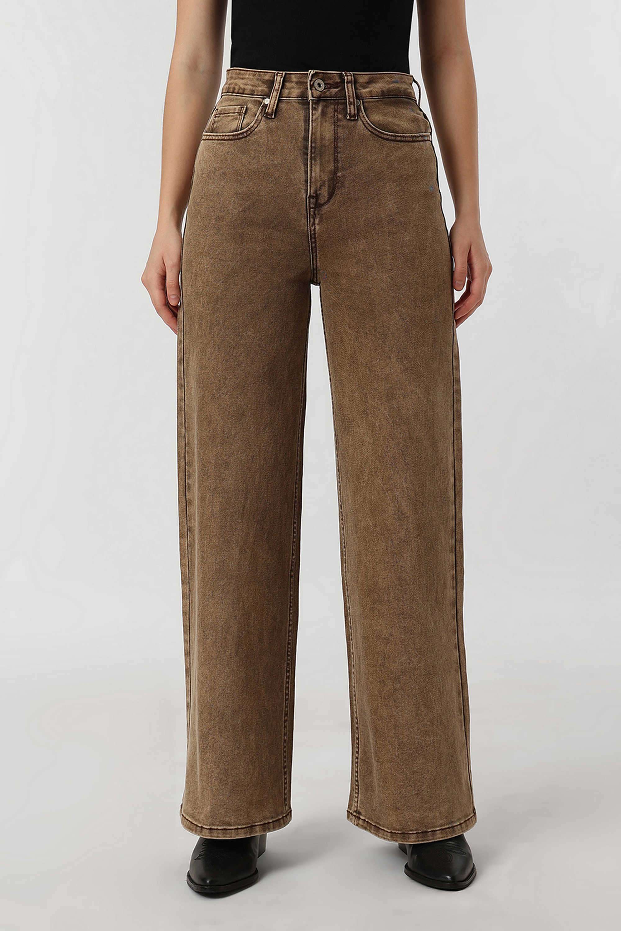 High-Rise-Blended-Fabric-Relaxed-Fit-Women-s-Jeans