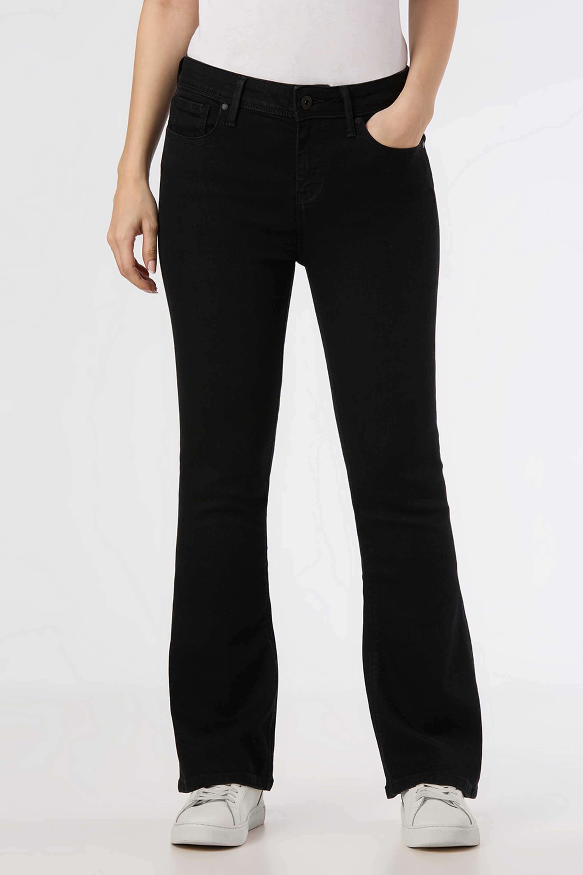 Mid-Rise-Blended-Fabric-Relaxed-Fit-Women-s-Jeans
