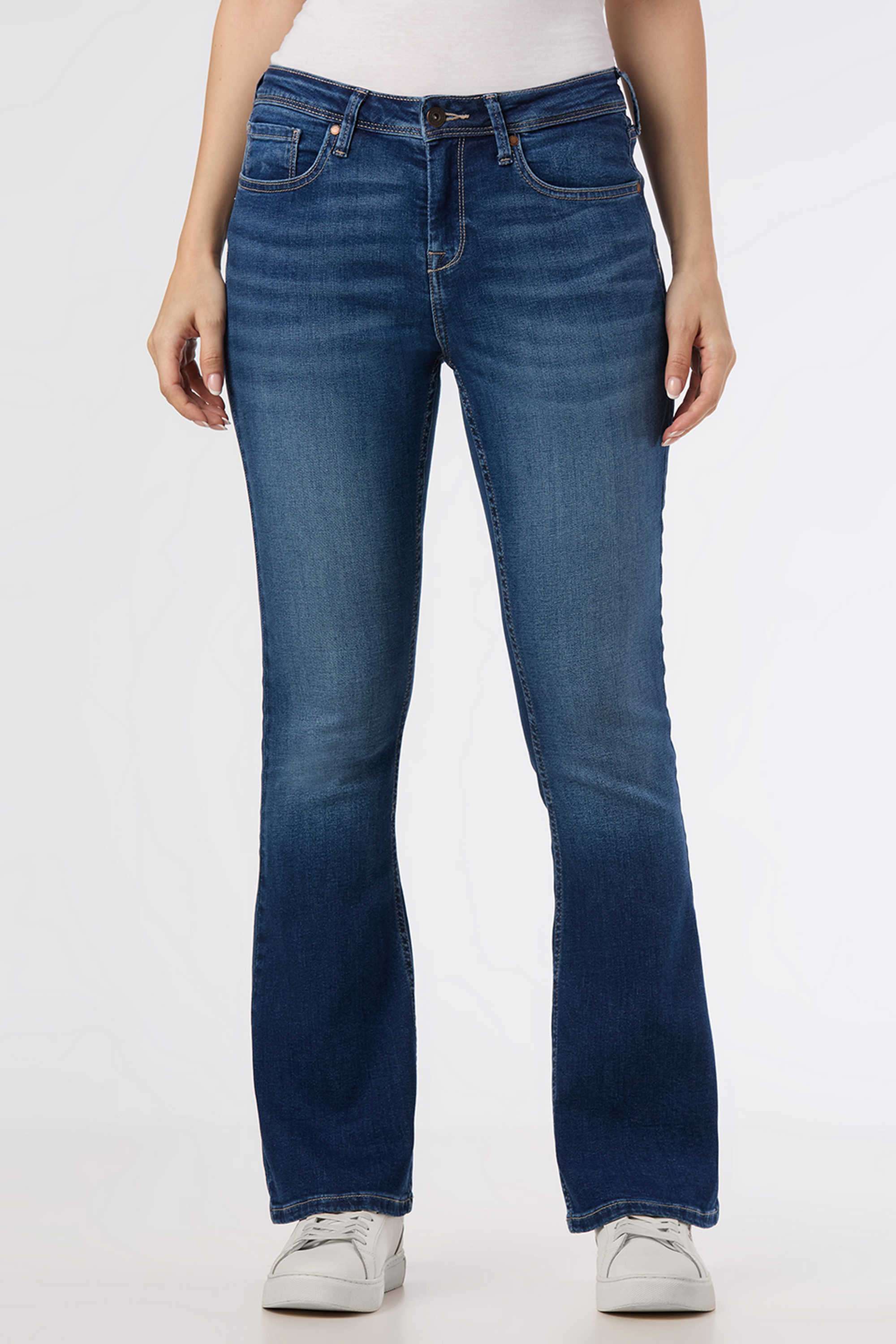 Mid-Rise-Blended-Fabric-Relaxed-Fit-Women-s-Jeans
