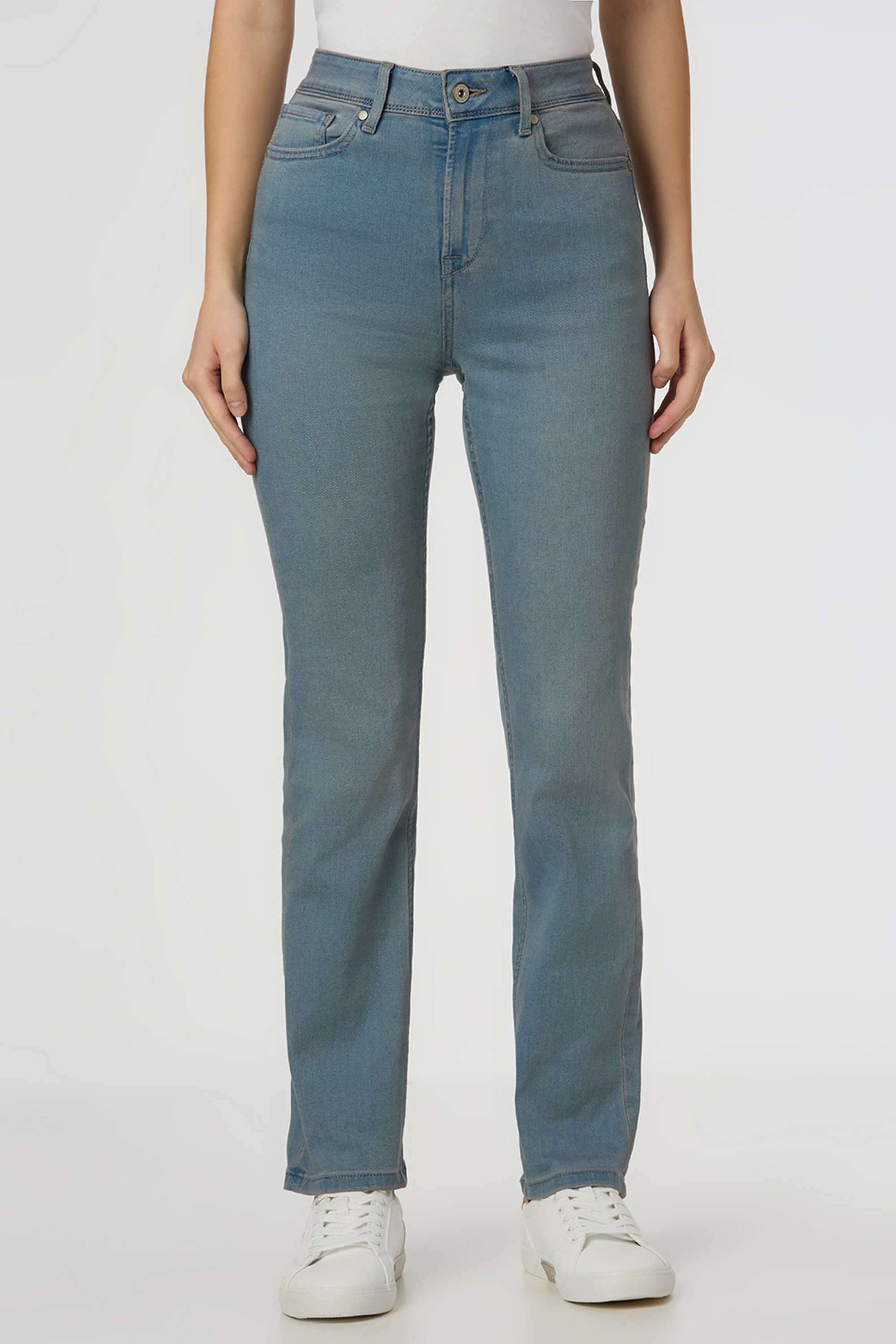 High-Rise-Cotton-Blend-Straight-Fit-Women-s-Jeans