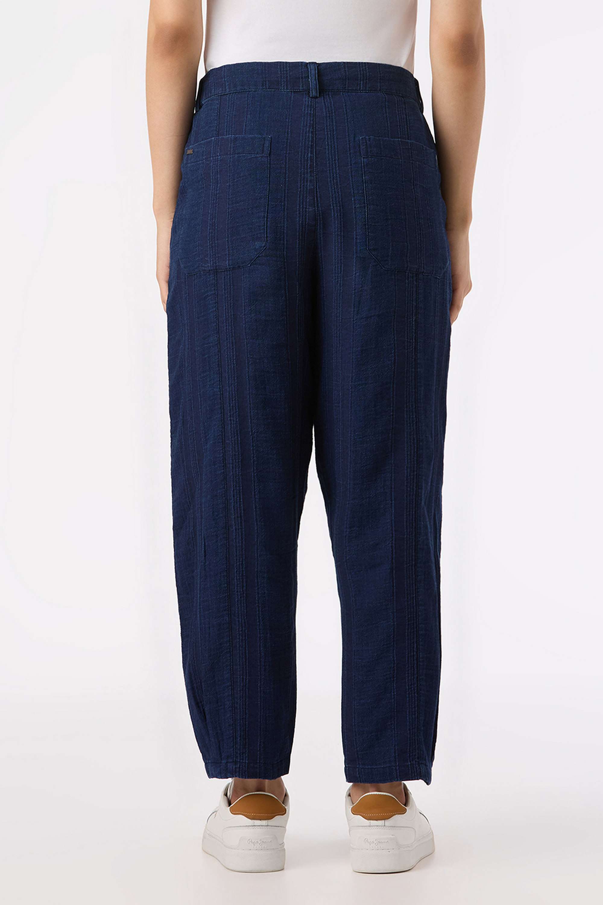 Solid-Relaxed-Fit-Cotton-Women-s-Casual-Wear-Pants