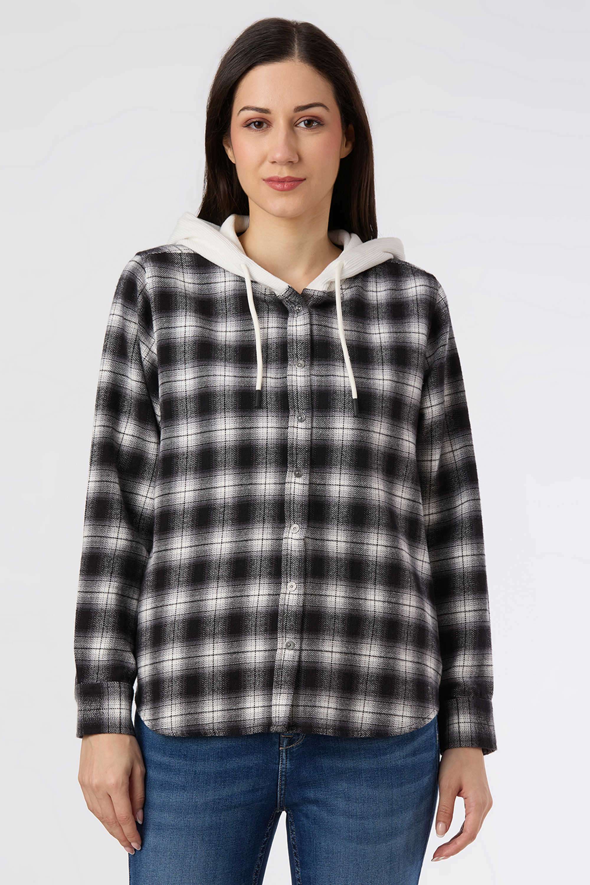 Solid-Blended-Fabric-Women-s-Casual-Wear-Shirt