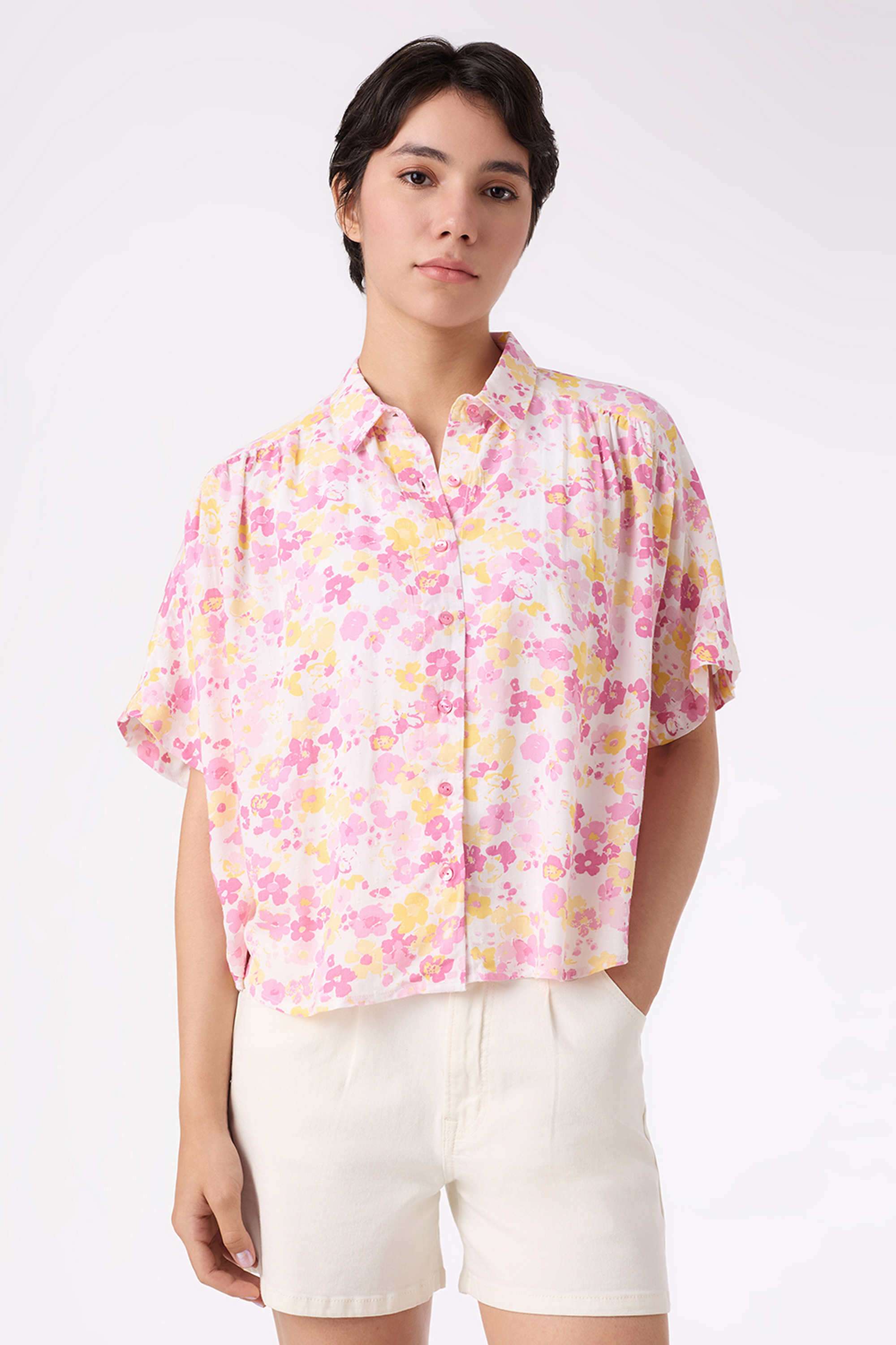 Floral-Viscose-Women-s-Casual-Wear-Shirt