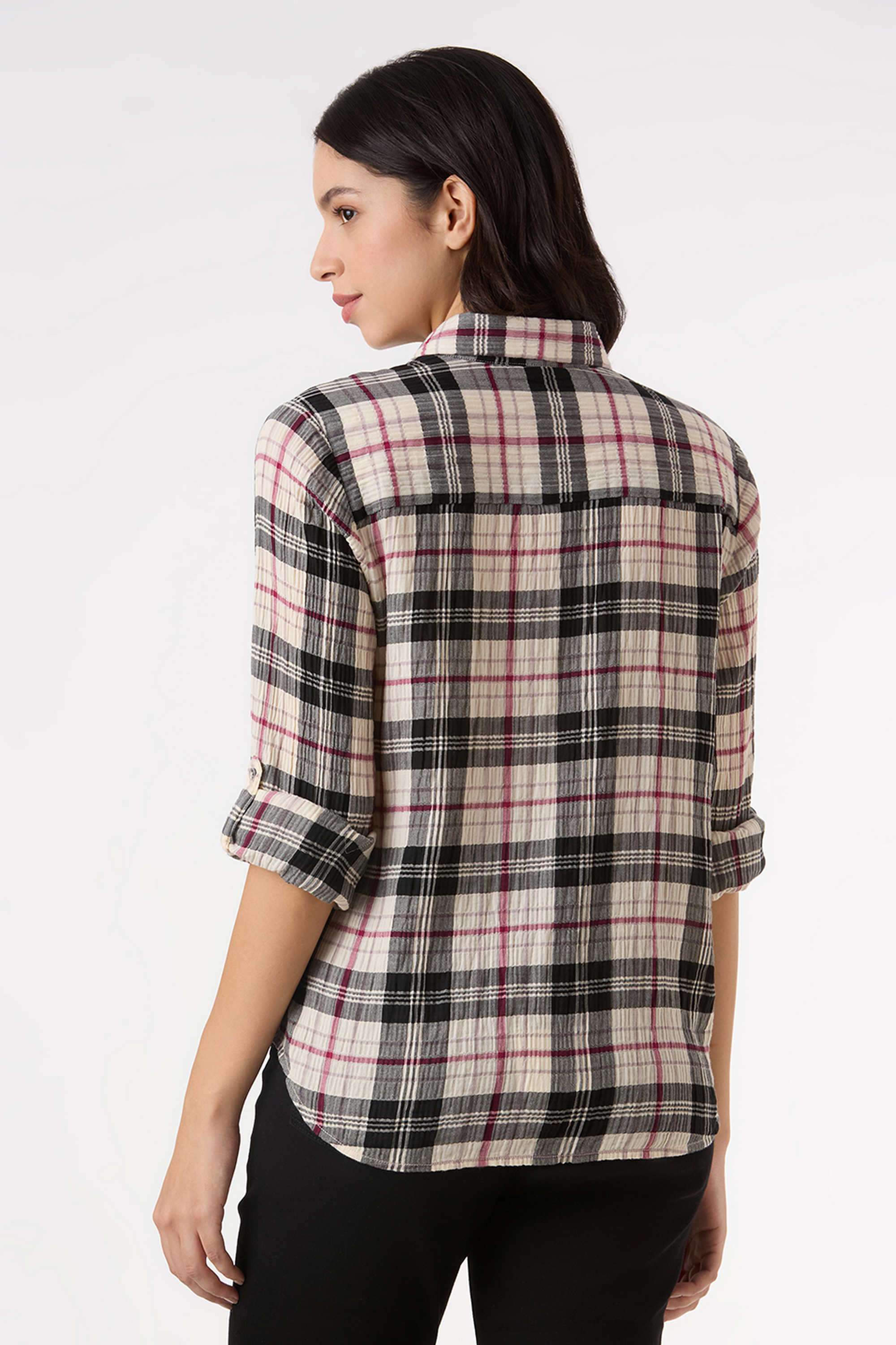 Checks-Cotton-Women-s-Casual-Wear-Shirt