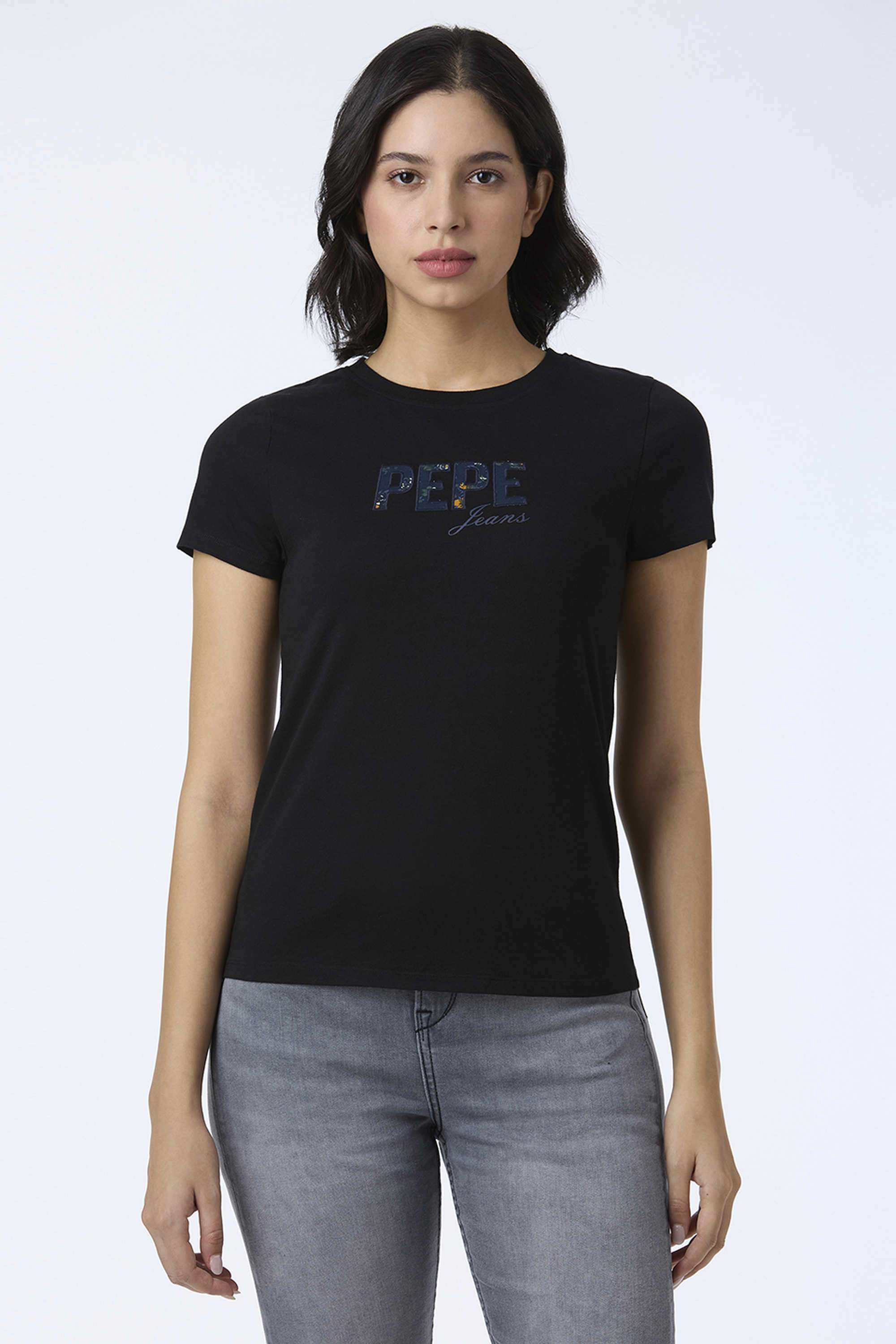 Embroidered-Cotton-Round-Neck-Women-s-T-Shirt
