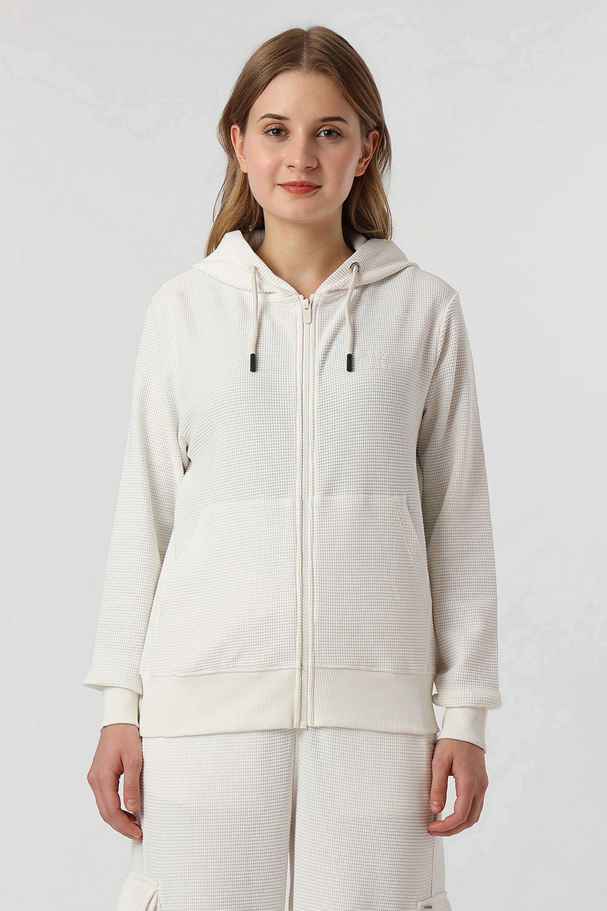 Solid-Blended-Fabric-Women-s-Casual-Wear-Sweatshirt