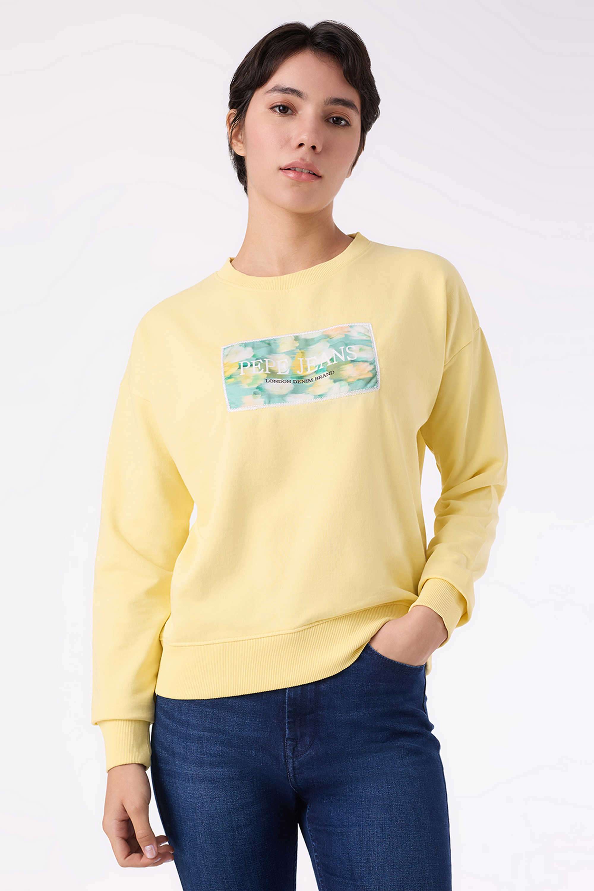 Solid-Blended-Fabric-Women-s-Casual-Wear-Sweatshirt