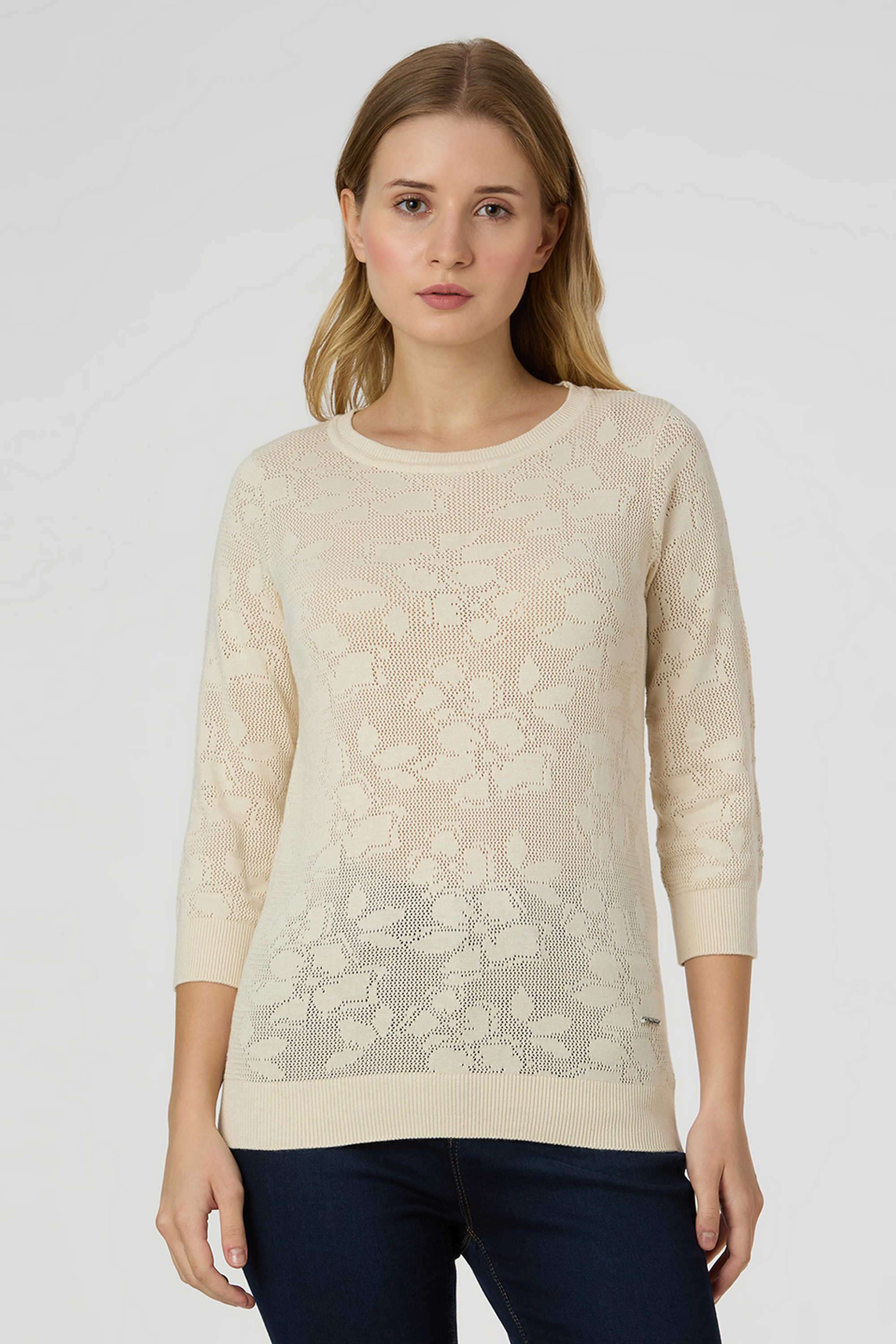 Solid-Blended-Fabric-Women-s-Casual-Wear-T-Shirt