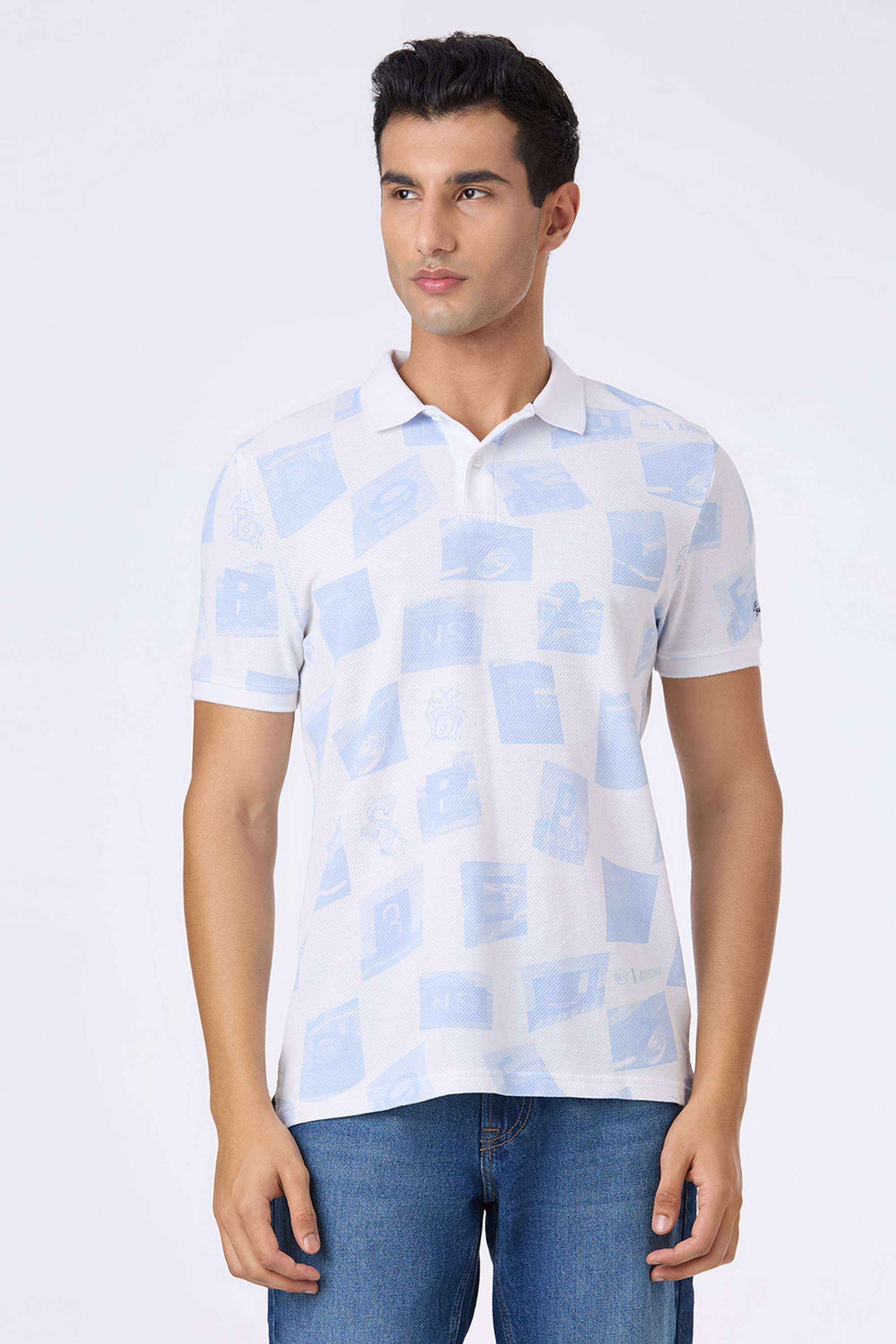 Graphic-Print-Cotton-Polo-Men-s-T-Shirt