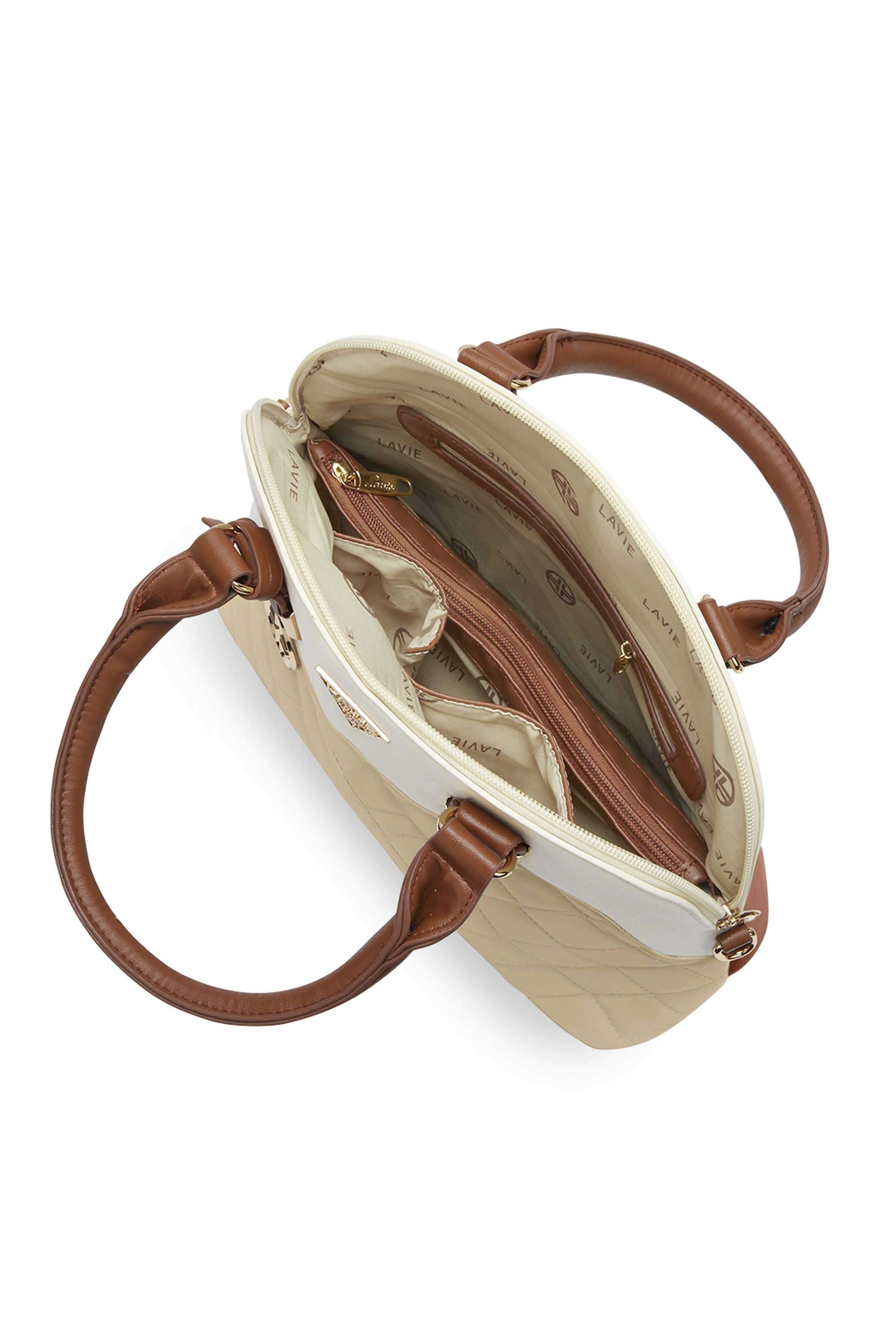 Buy Lavie Sand Zipper Closure Summer Synthetic Women Casual Wear
