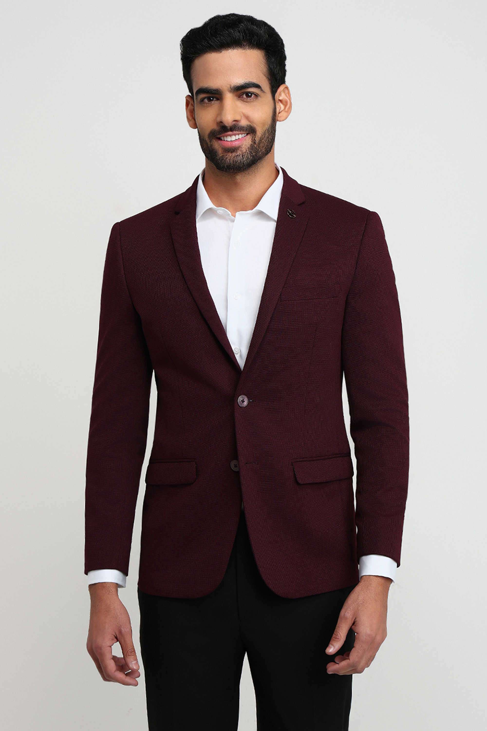 Solid-Polyester-Blend-Slim-Fit-Men-s-Jacket