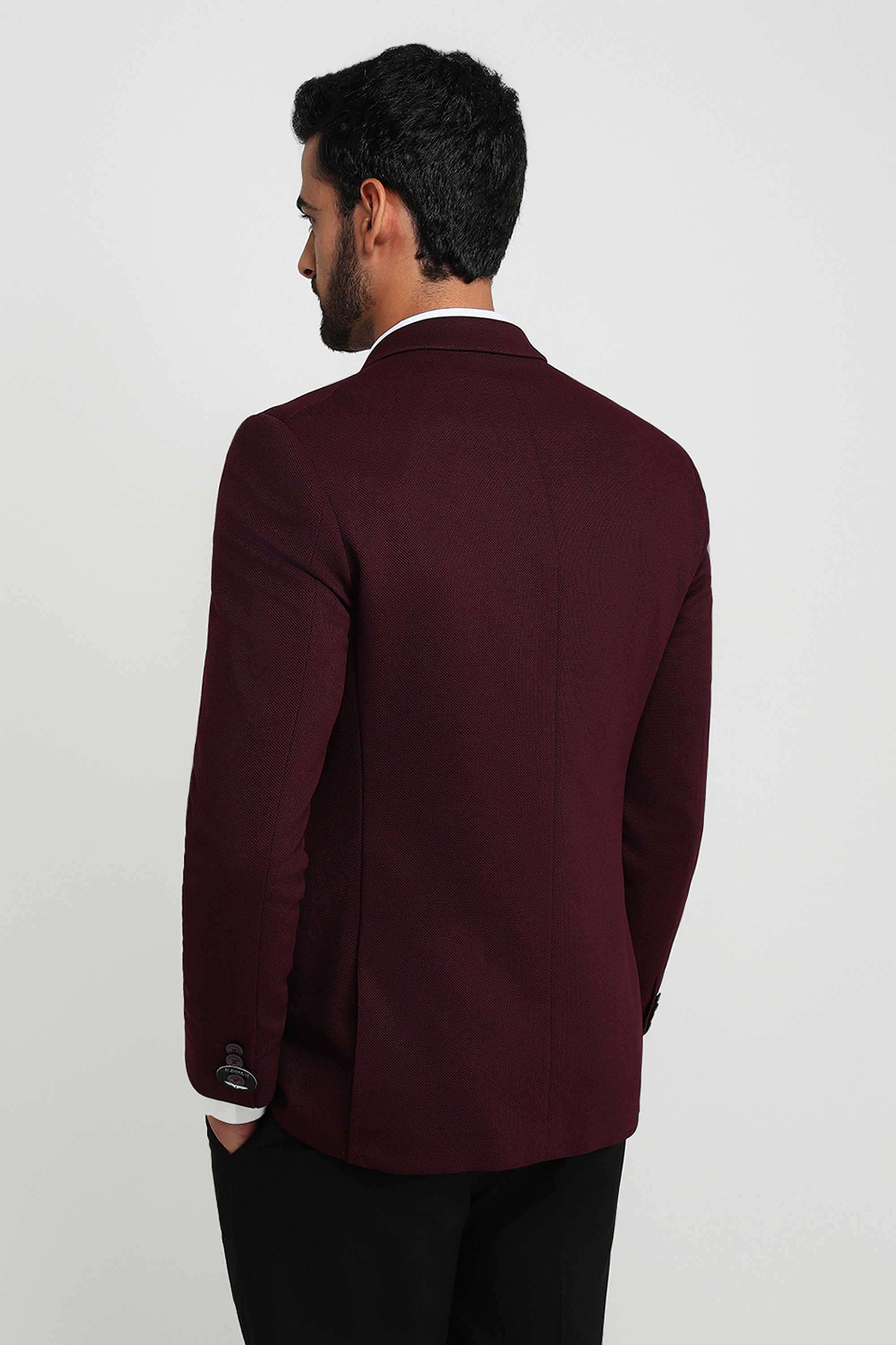 Solid-Polyester-Blend-Slim-Fit-Men-s-Jacket