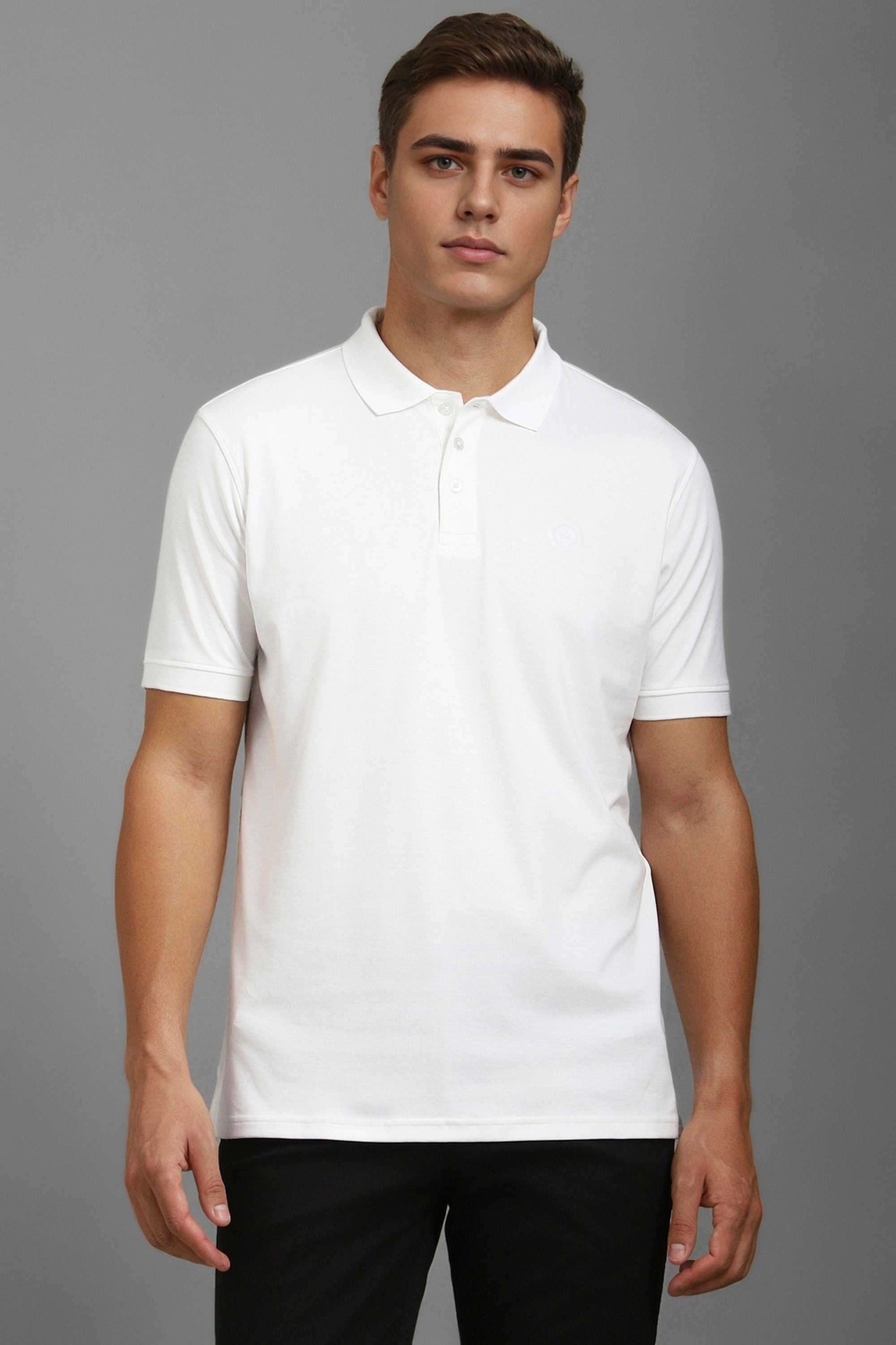 Solid-Cotton-Slim-Fit-Men-Polo-T-Shirt