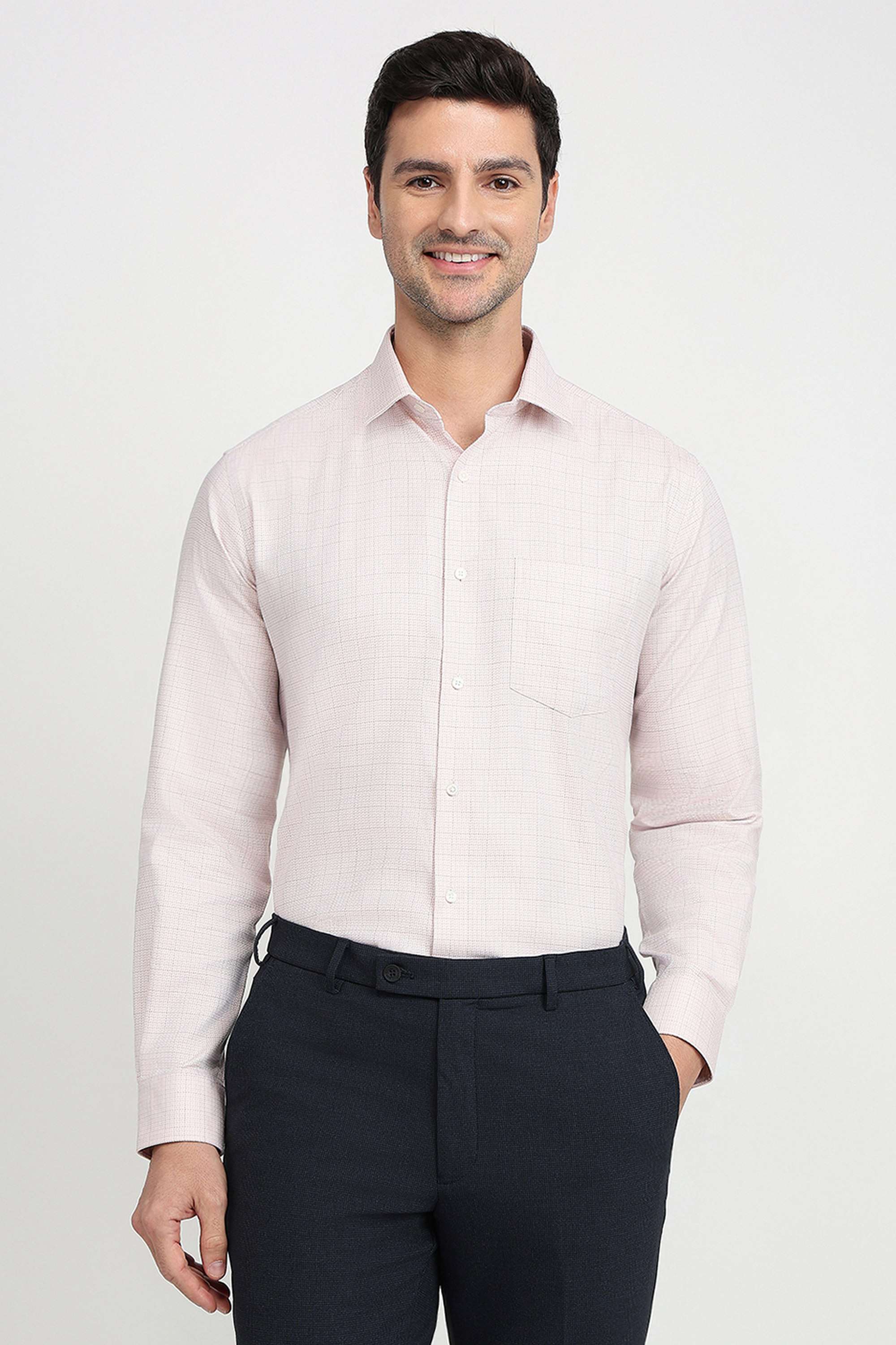 Checks-Cotton-Regular-Fit-Men-s-Formal-Wear-Shirt