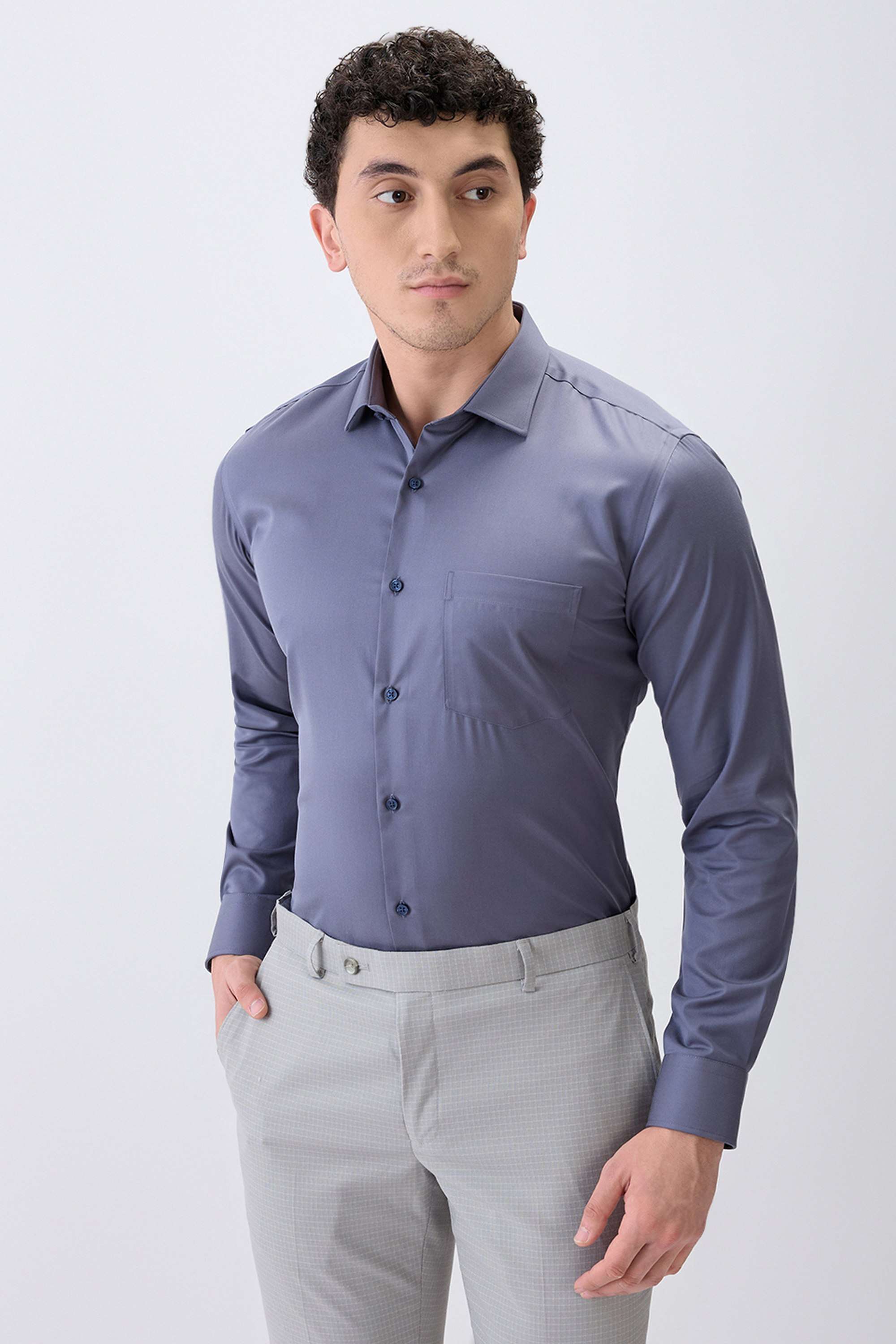 Solid-Cotton-Slim-Fit-Men-s-Formal-Wear-Shirt