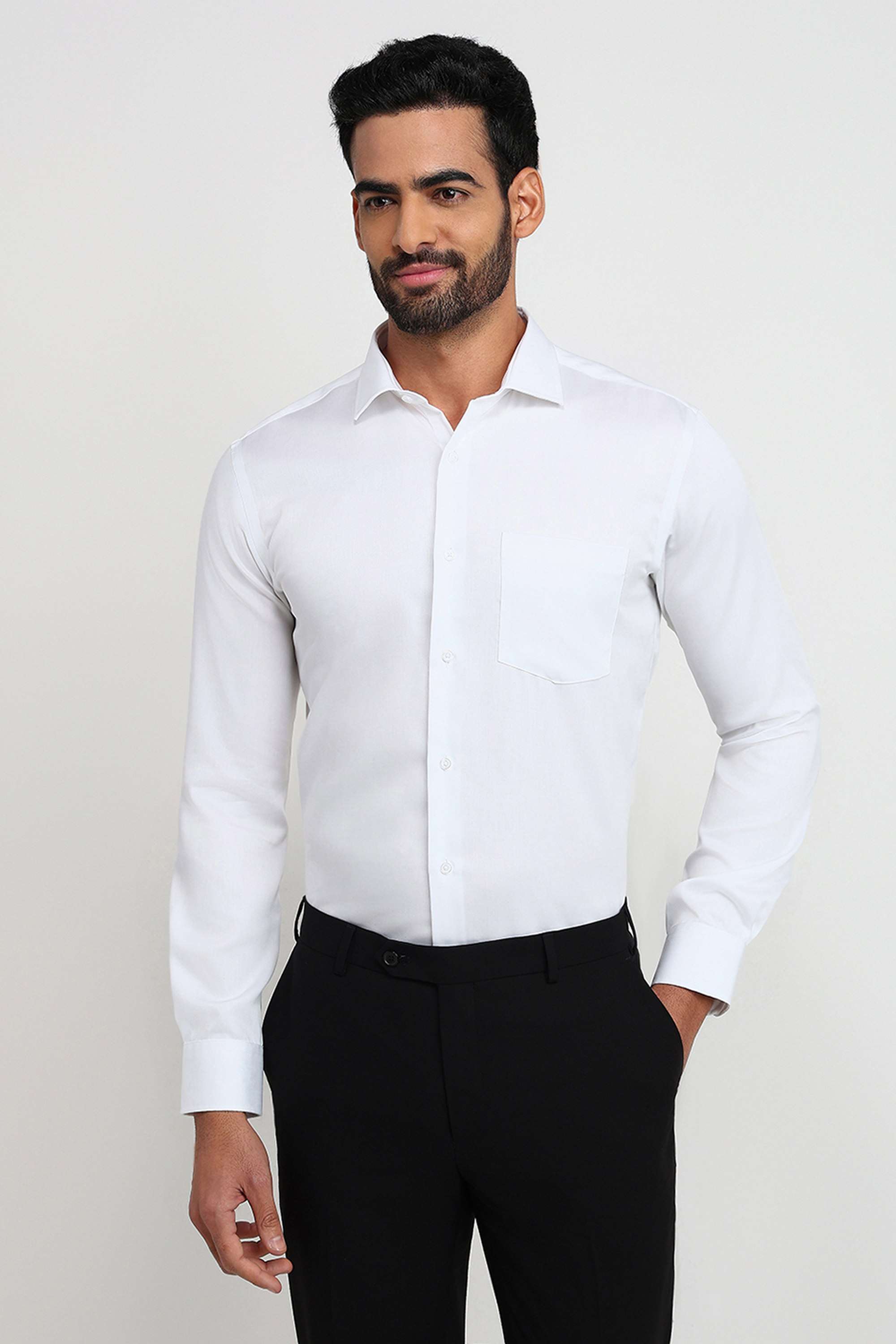 Solid-Cotton-Slim-Fit-Men-s-Formal-Wear-Shirt