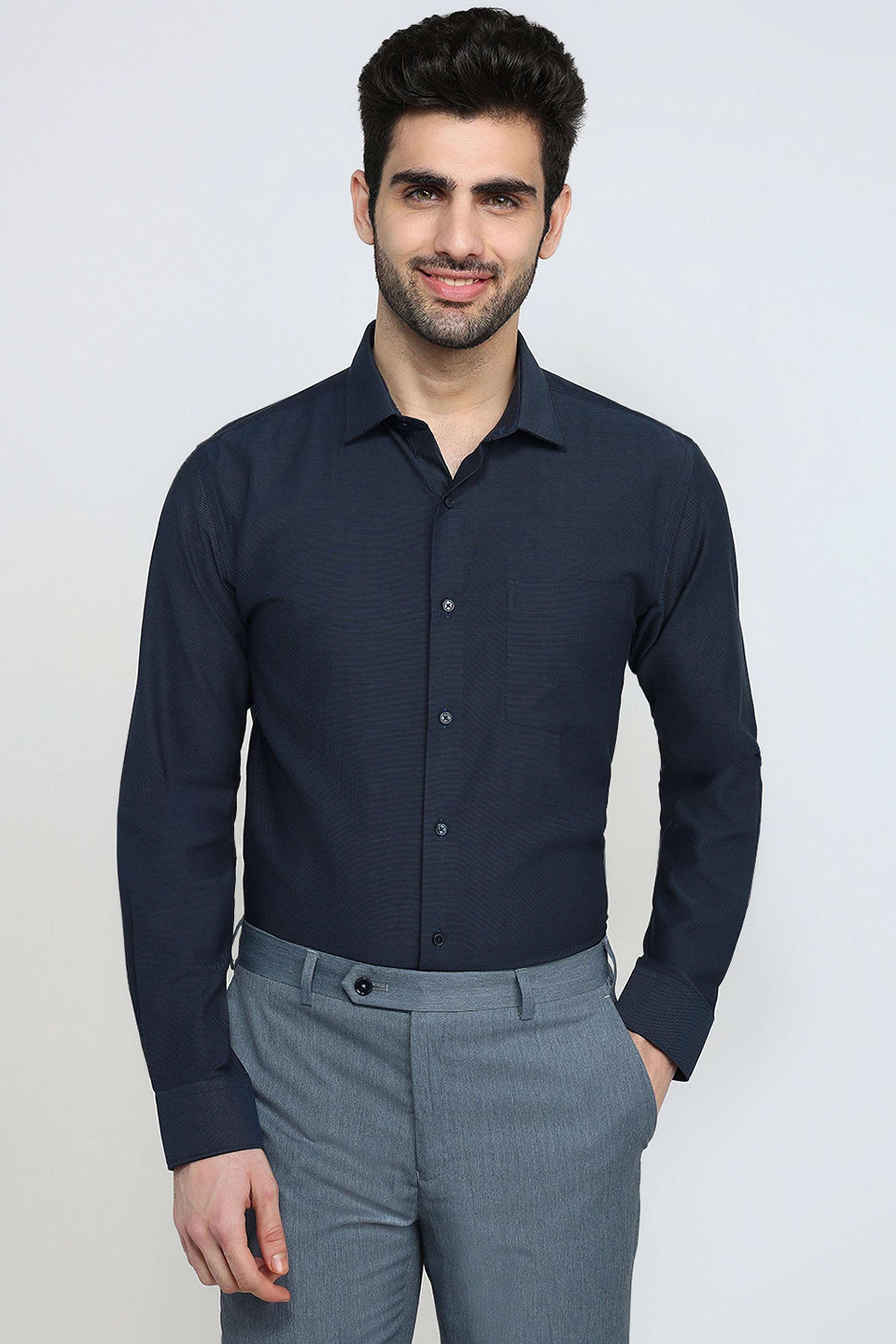 Structured-Cotton-Slim-Fit-Men-s-Formal-Wear-Shirt