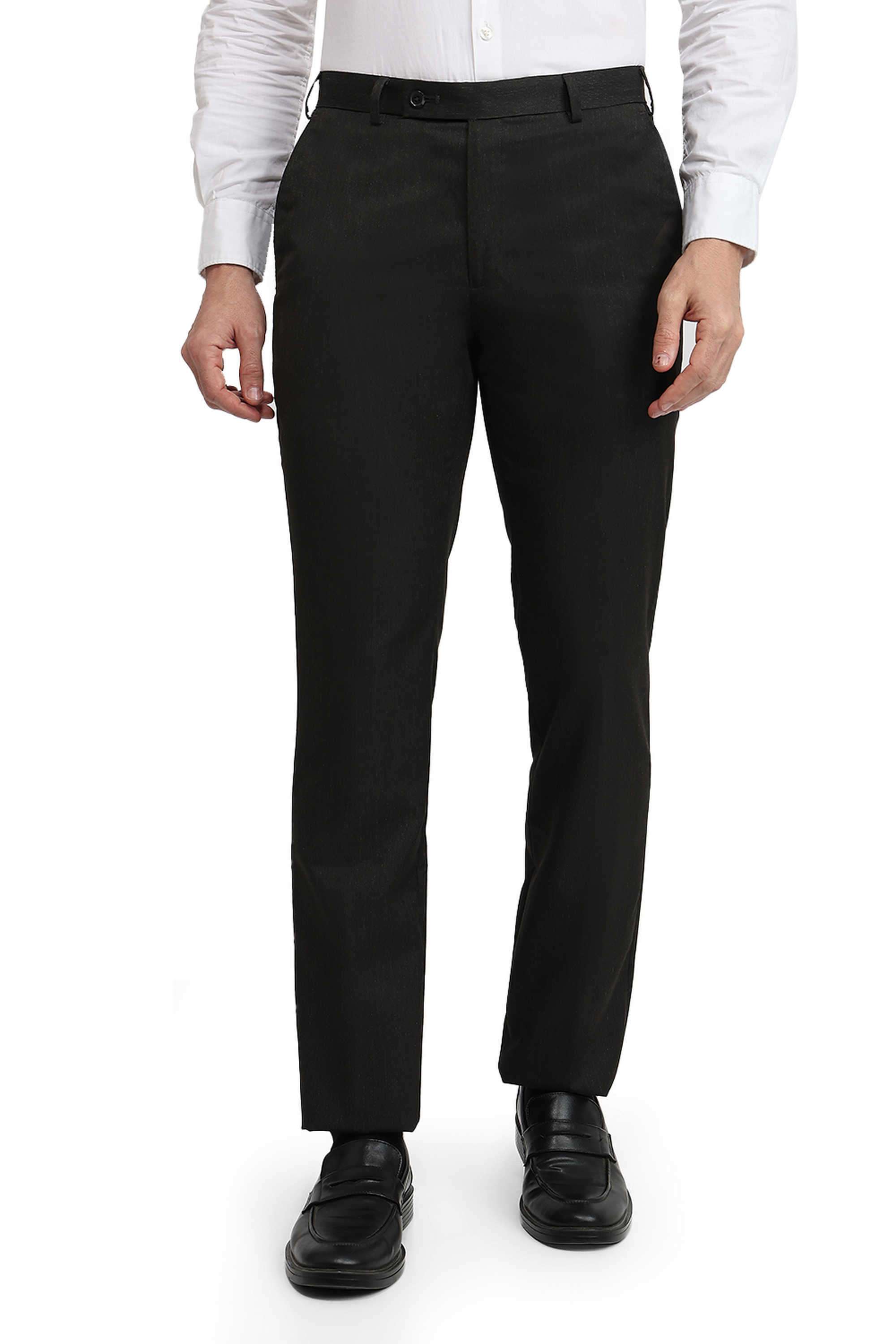 Solid-Blended-Fabric-Regular-Fit-Men-s-Formal-Trousers