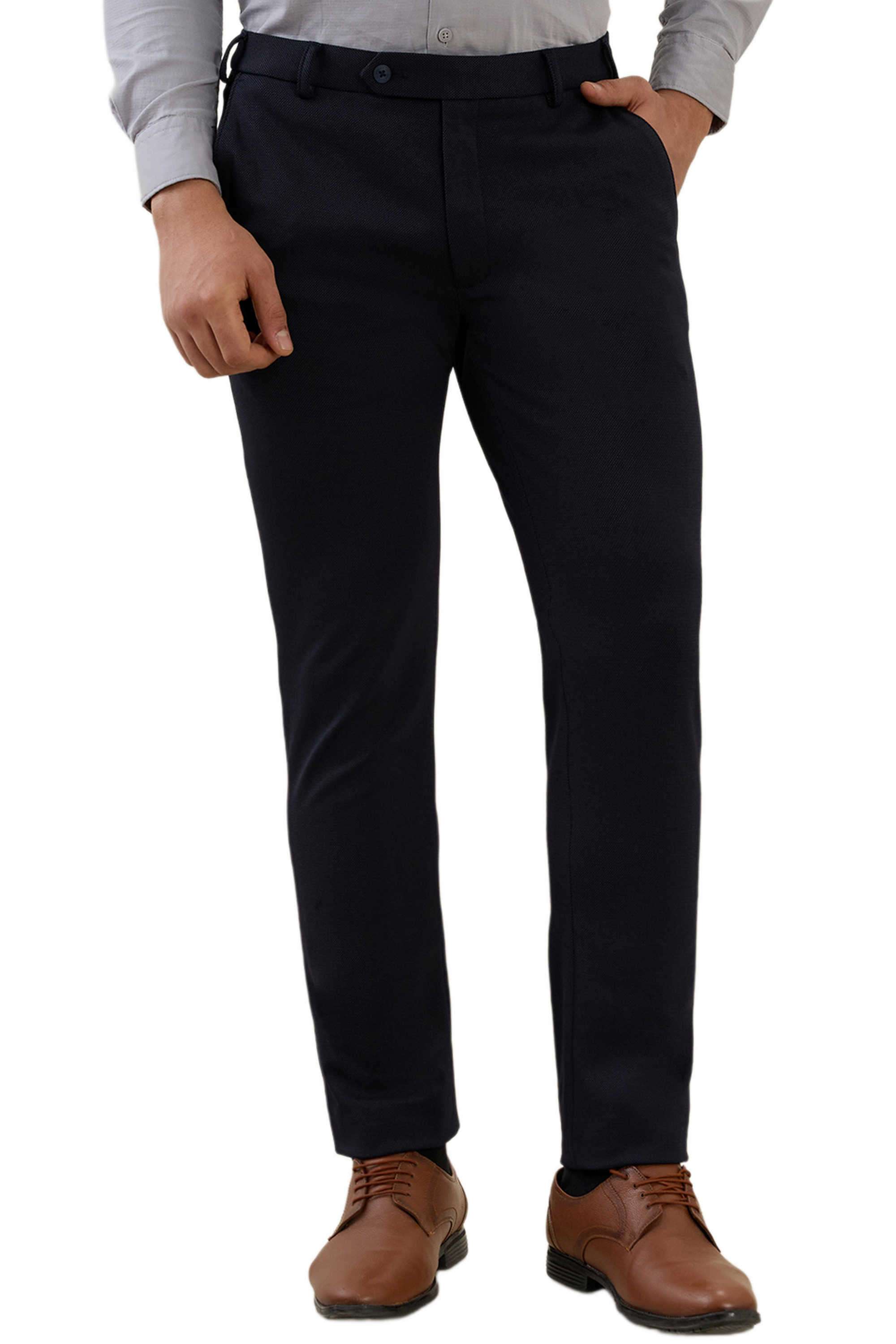 Solid-Blended-Fabric-Super-Slim-Fit-Men-s-Formal-Trousers