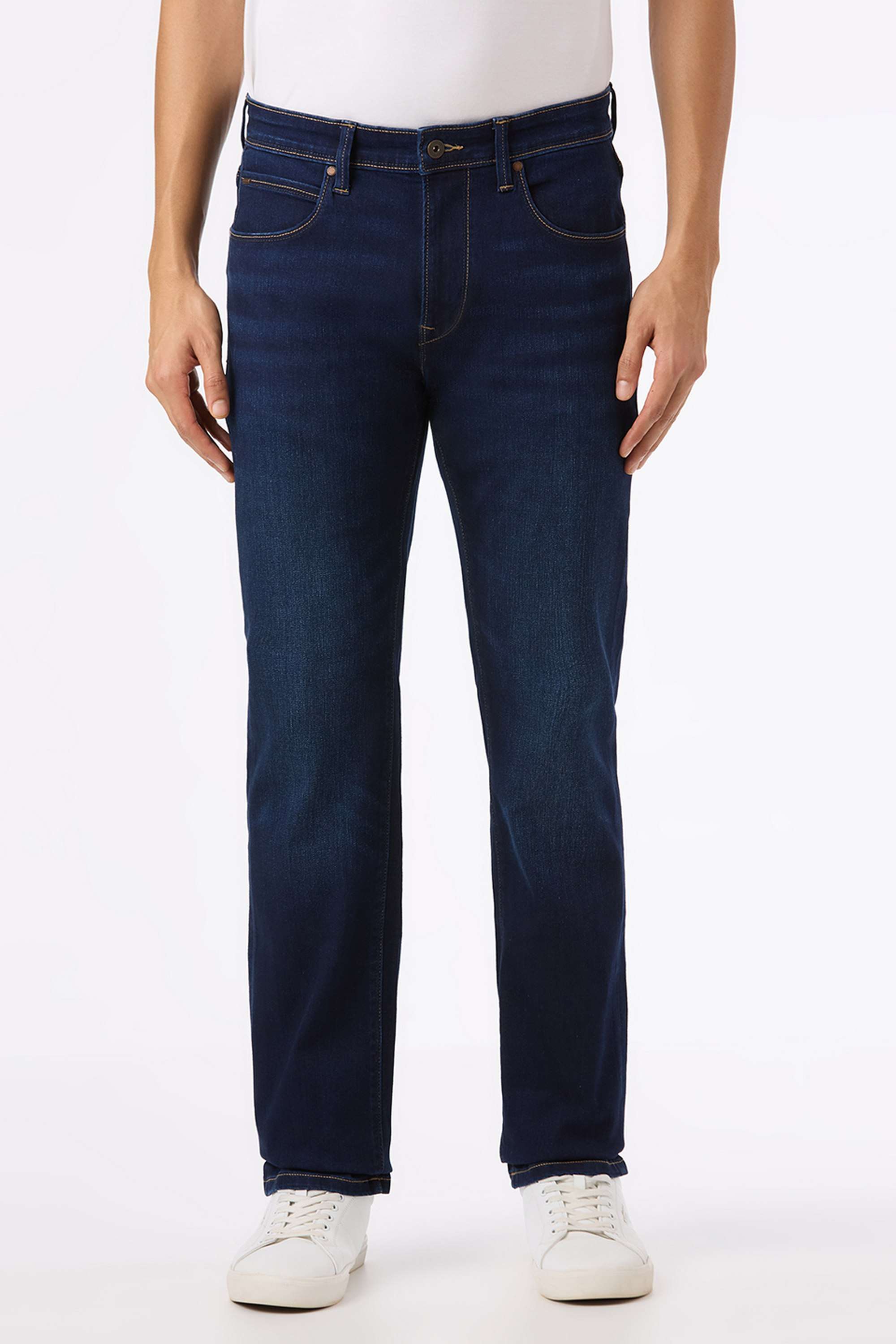 Solid-Cotton-Blend-Regular-Fit-Men-s-Jeans