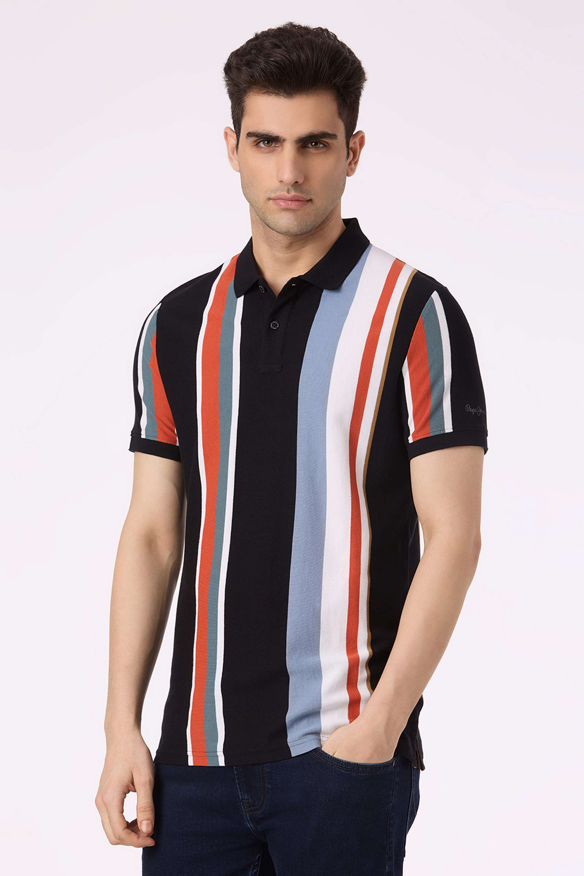 Stripes-Cotton-Polo-Men-s-T-Shirt