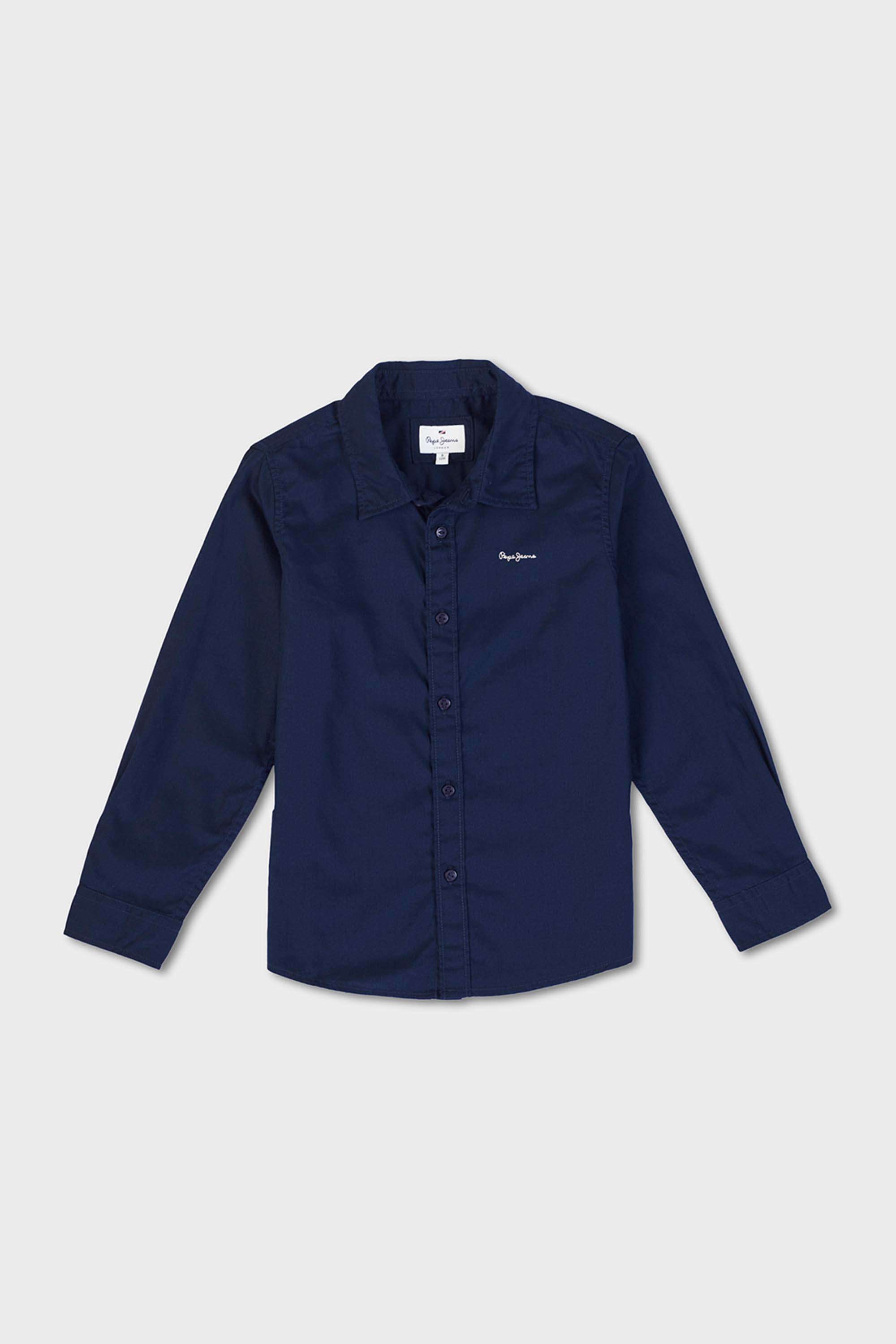Solid-Cotton-Collared-Boys-Shirt