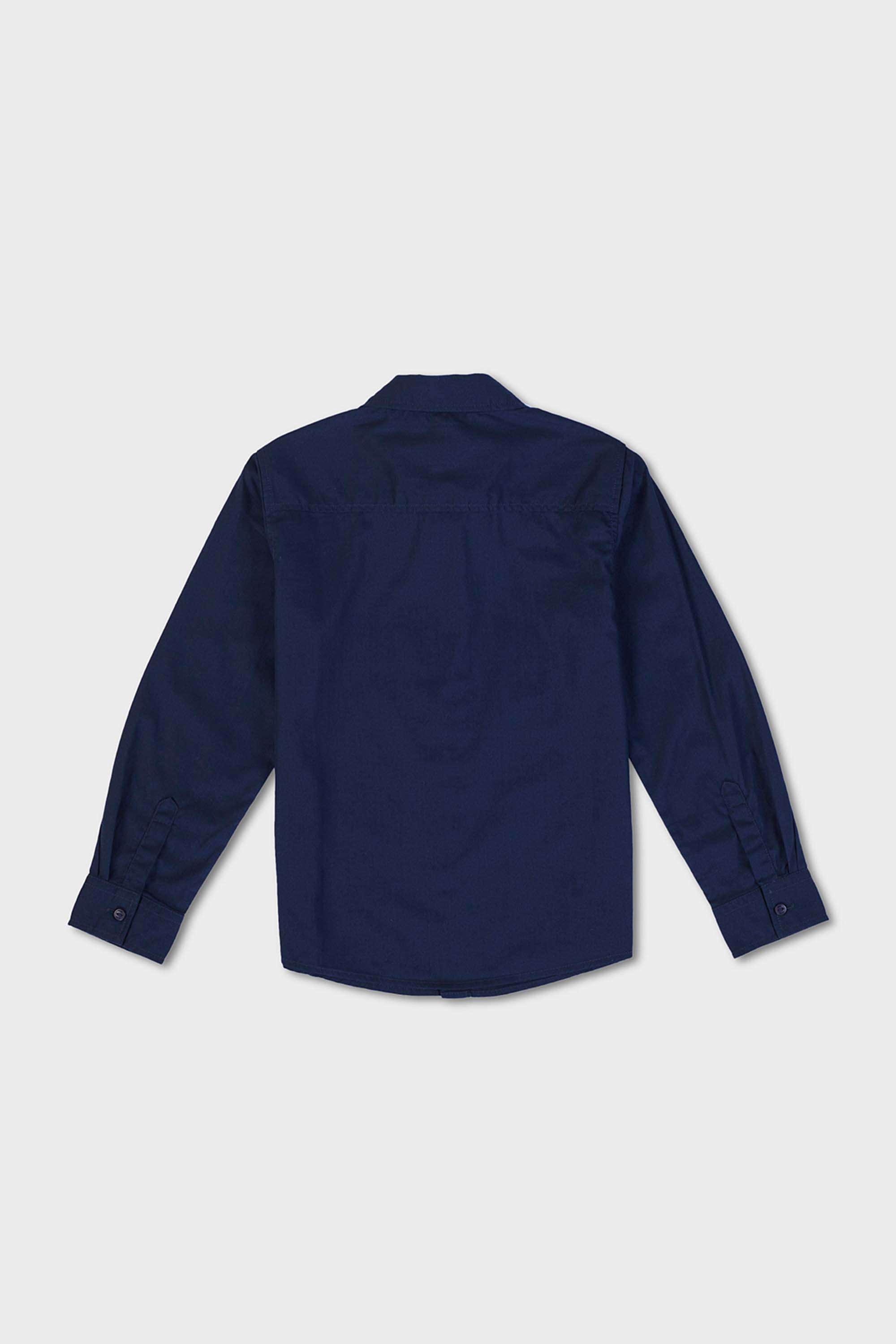 Solid-Cotton-Collared-Boys-Shirt