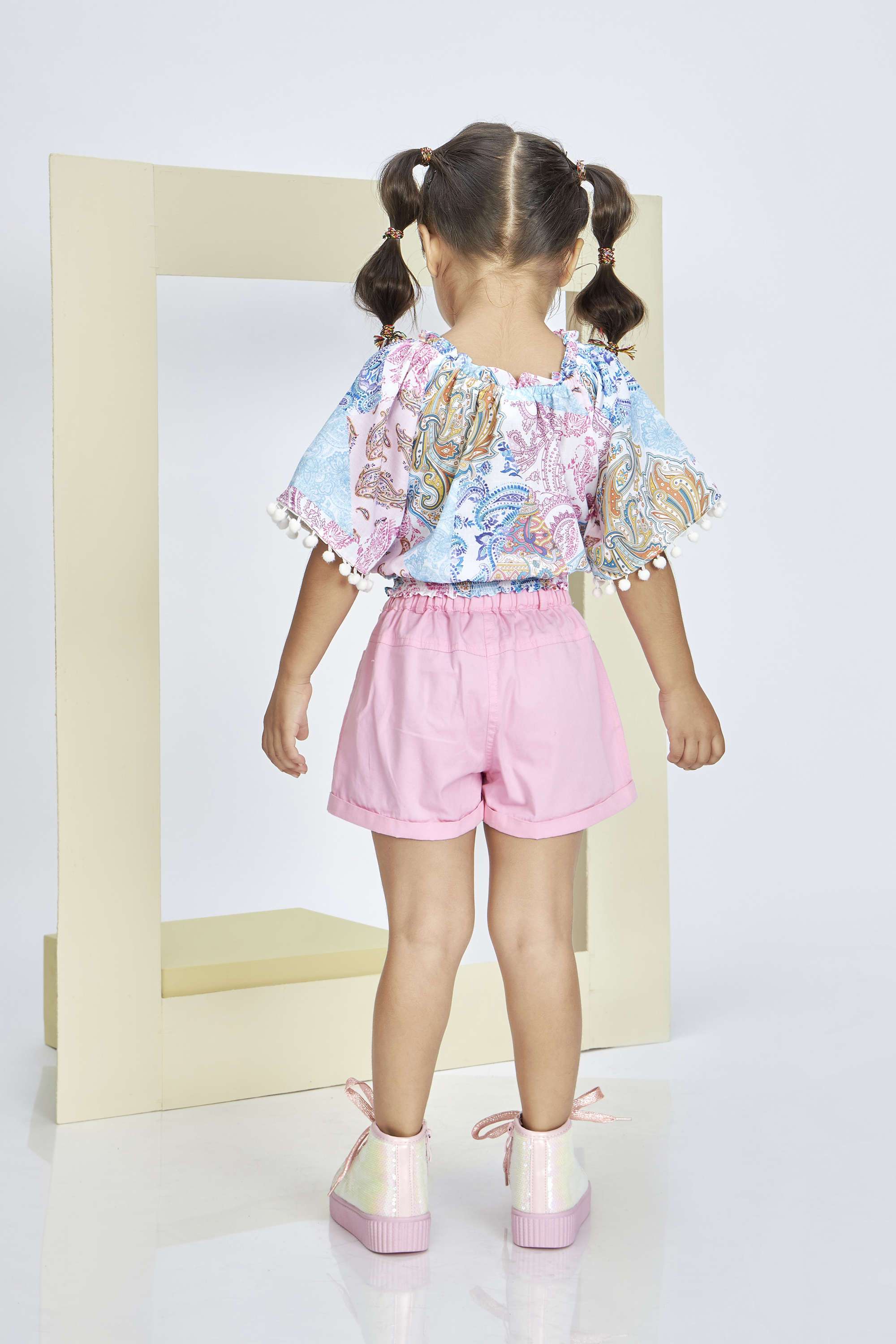 Girls-Mid-Thigh-Party-Wear-Shorts-Set