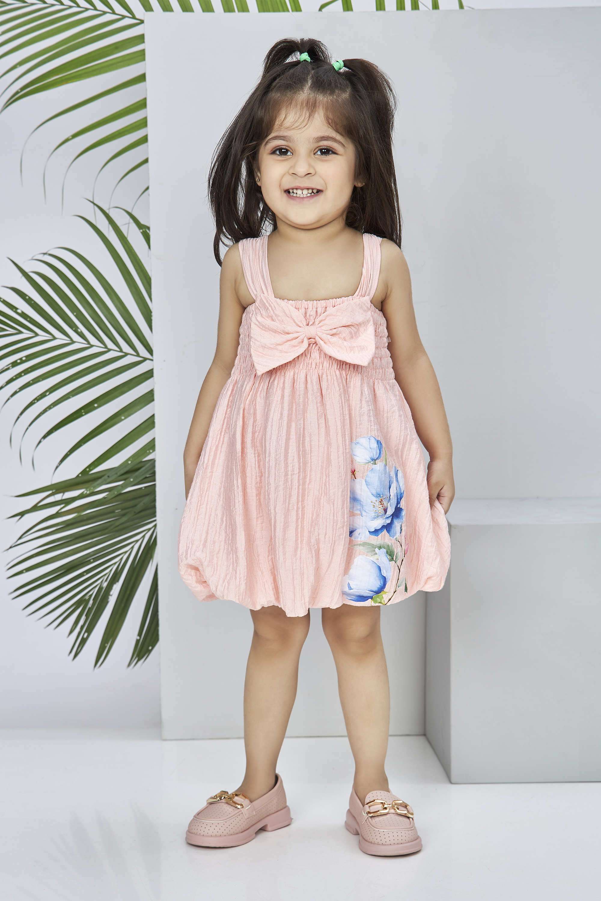 Textured-Polyester-Collared-Girls-Party-Wear-Dress