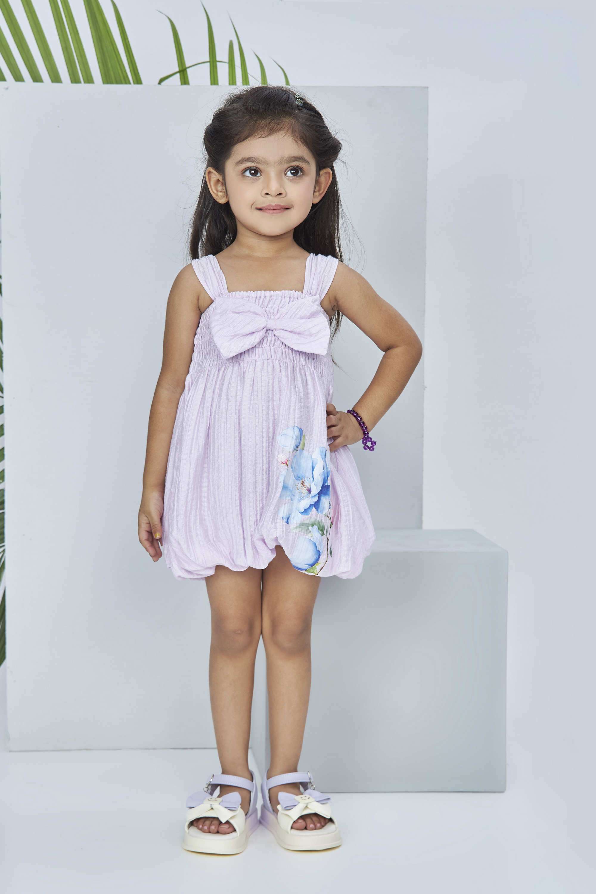 Textured-Polyester-Collared-Girls-Party-Wear-Dress